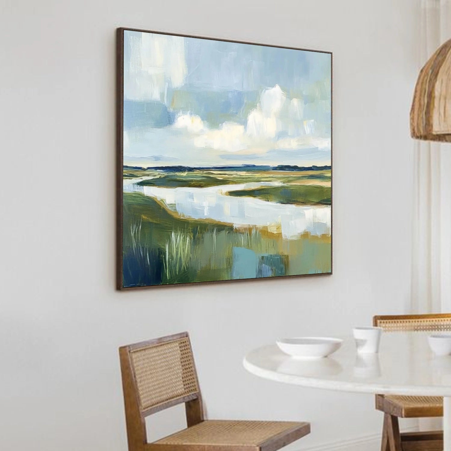 Ocean And Sky Abstract Wall Art #OS111