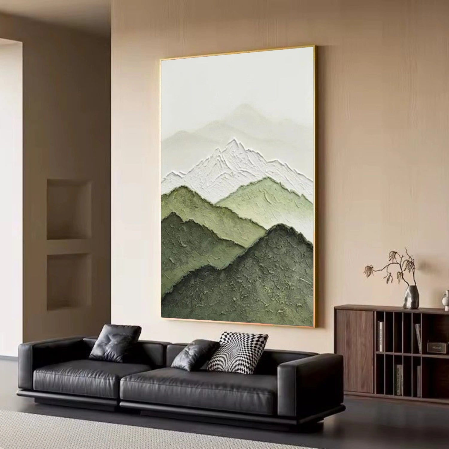 Minimalist Mountain Textured Canvas Art #MO050