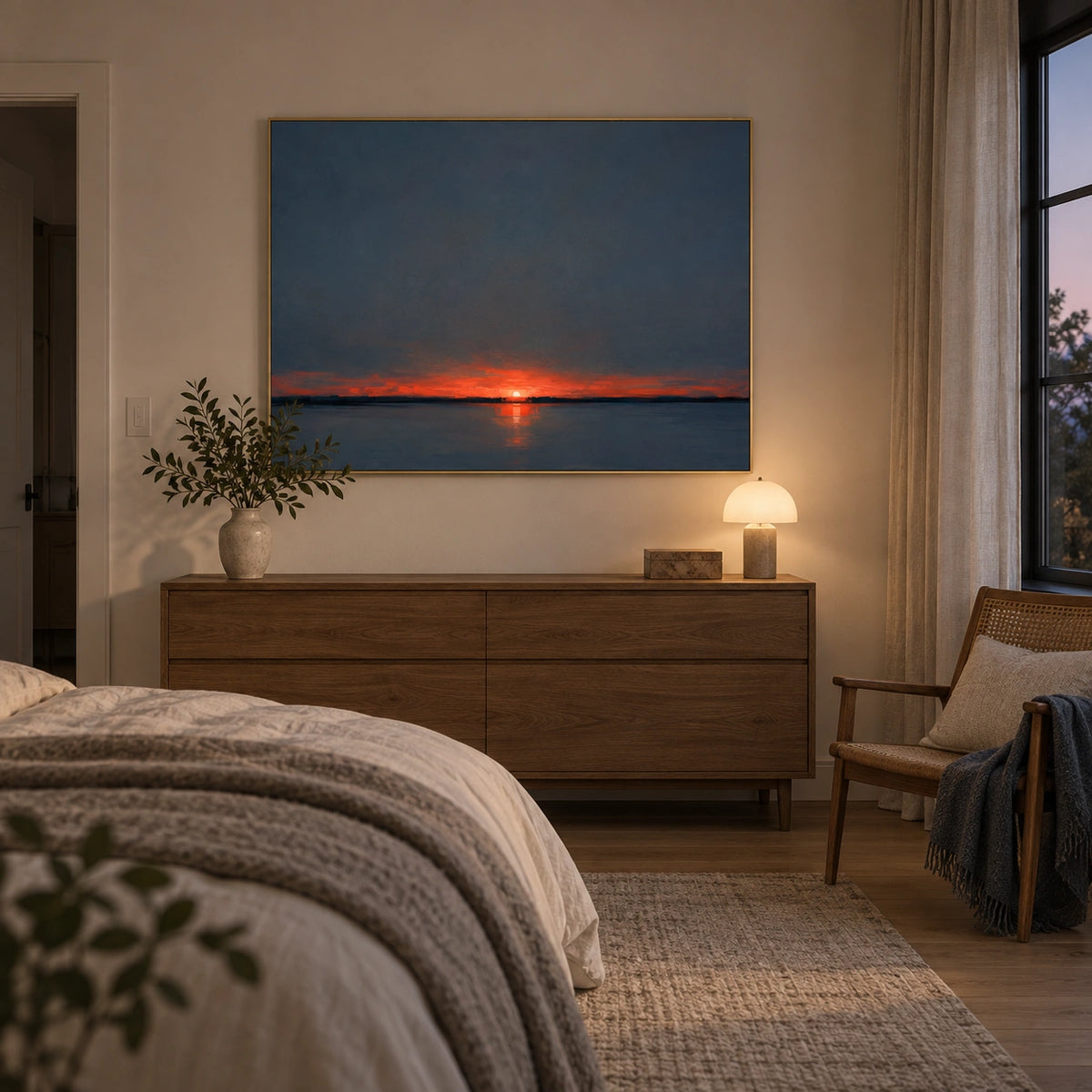 Ocean And Sky Abstract Wall Art #OS233