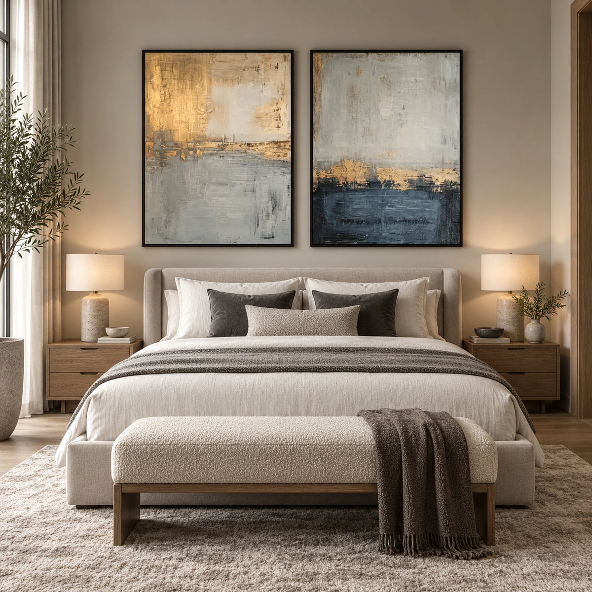 Abstract Canvas Wall Art Set of 2 #AP401