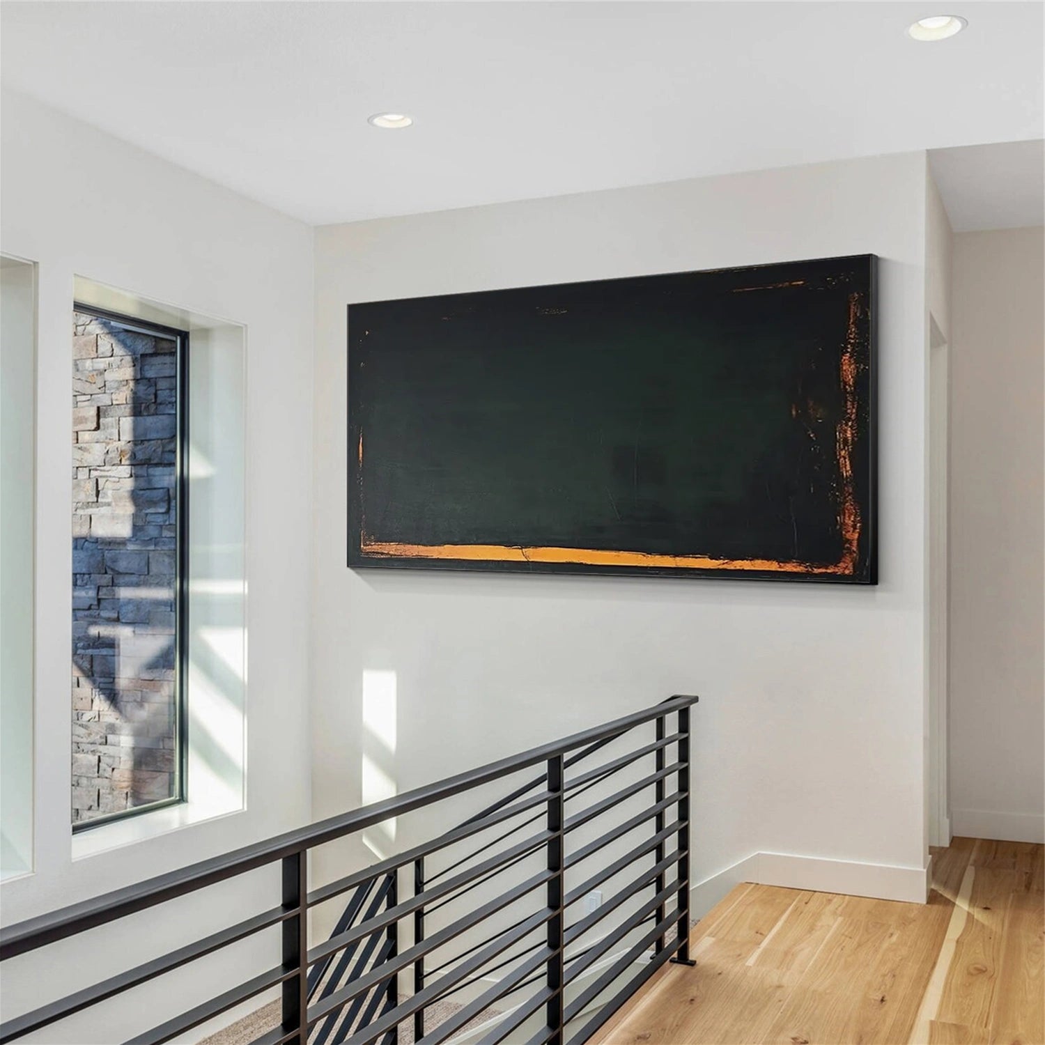 Black Minimalist Canvas Art #MT189