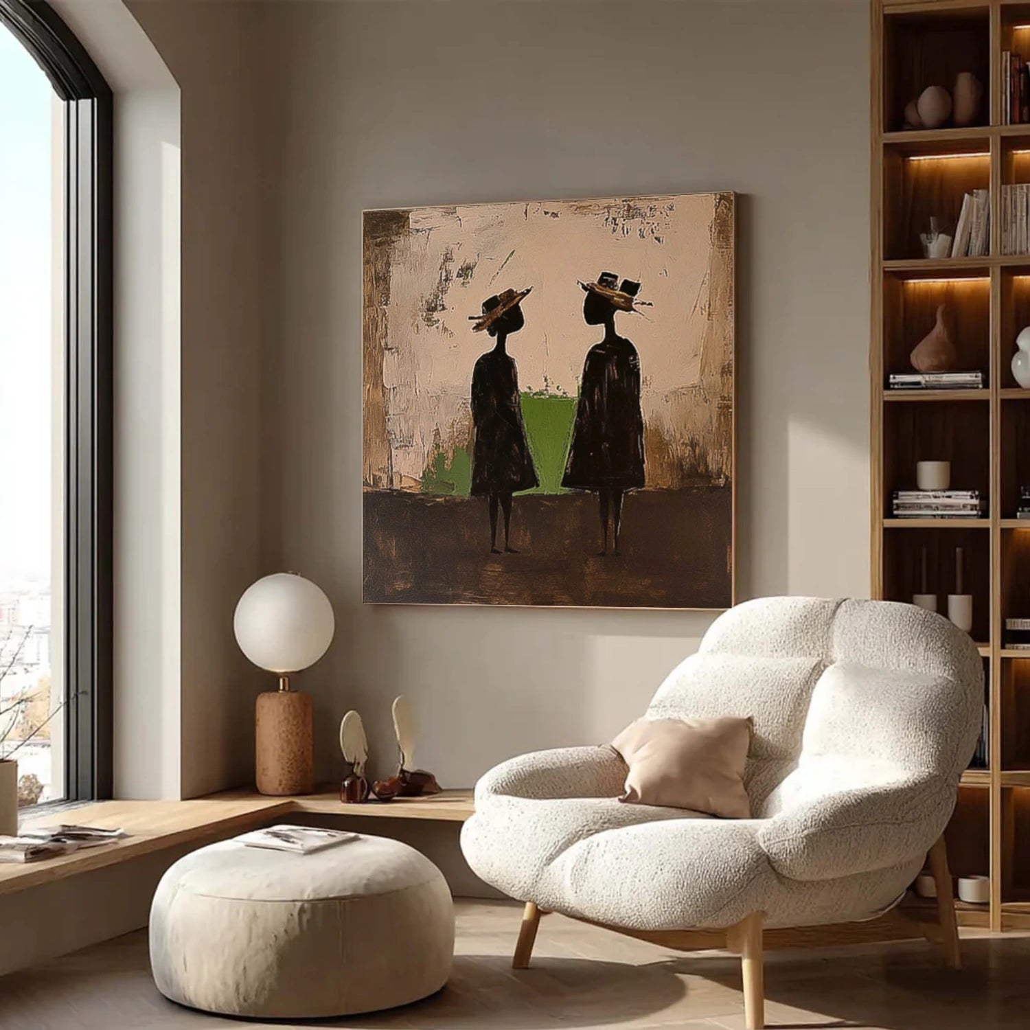Abstract Portrait Canvas Art #AE114
