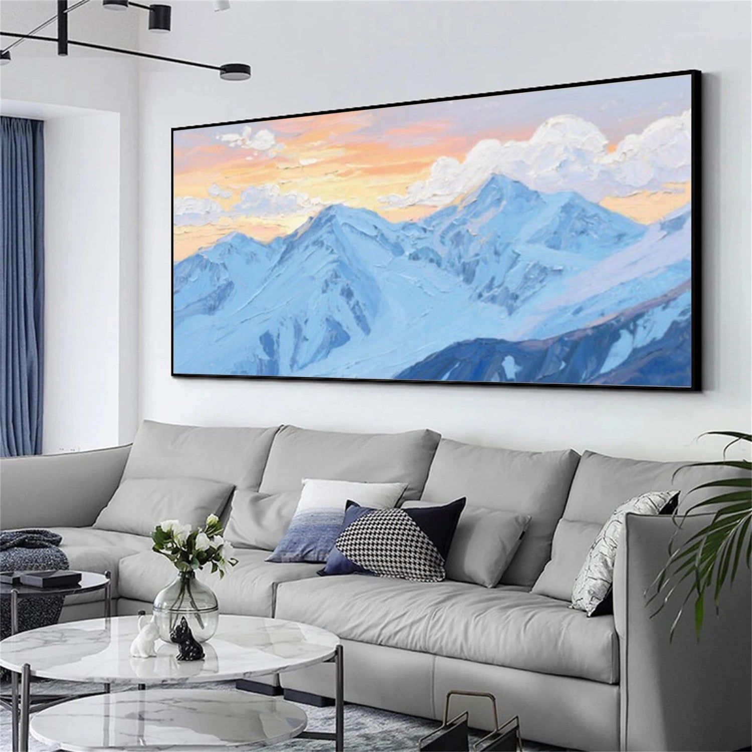 Abstract Mountain Canvas Art #MO044