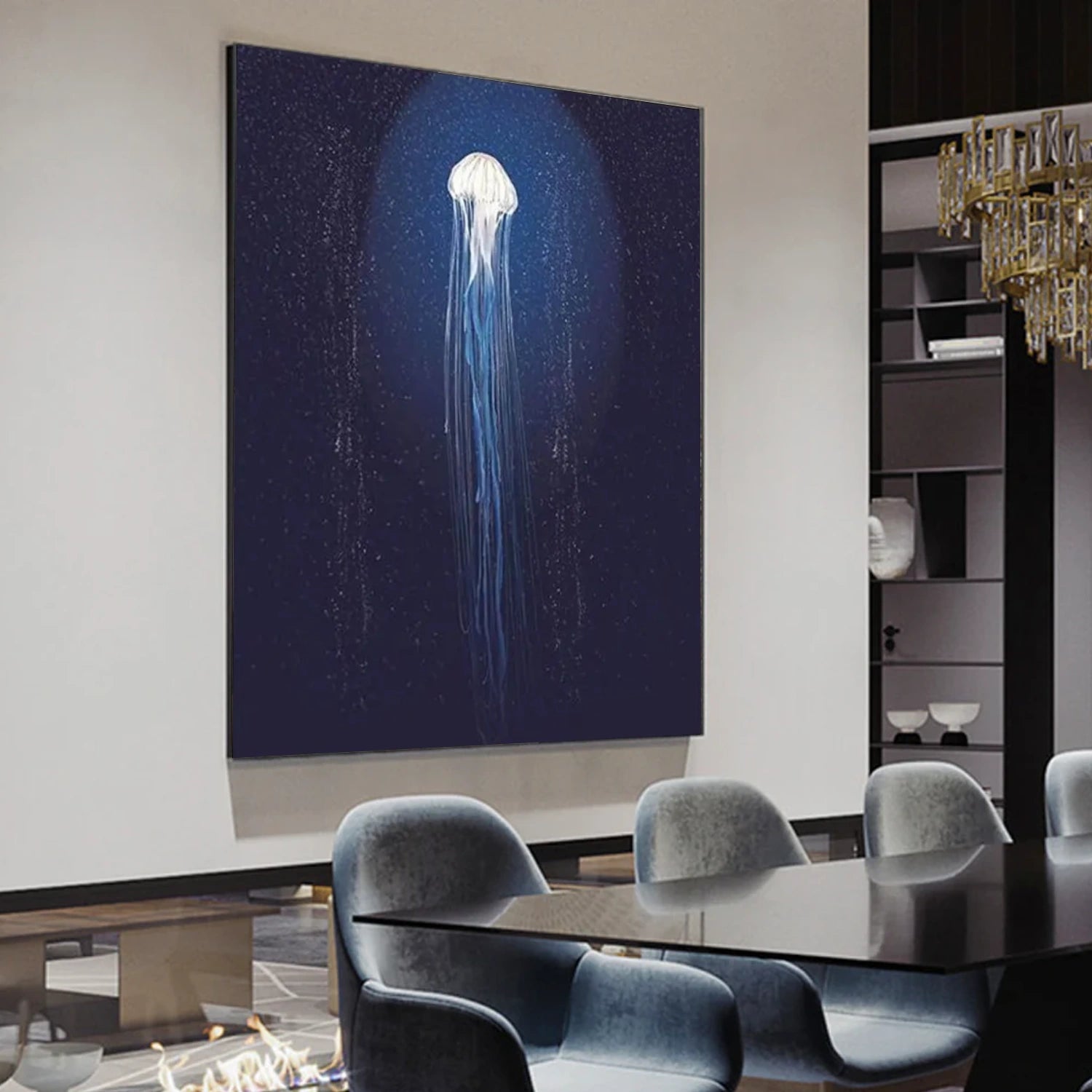 Abstract Animal Jellyfish Wall Art #AC065