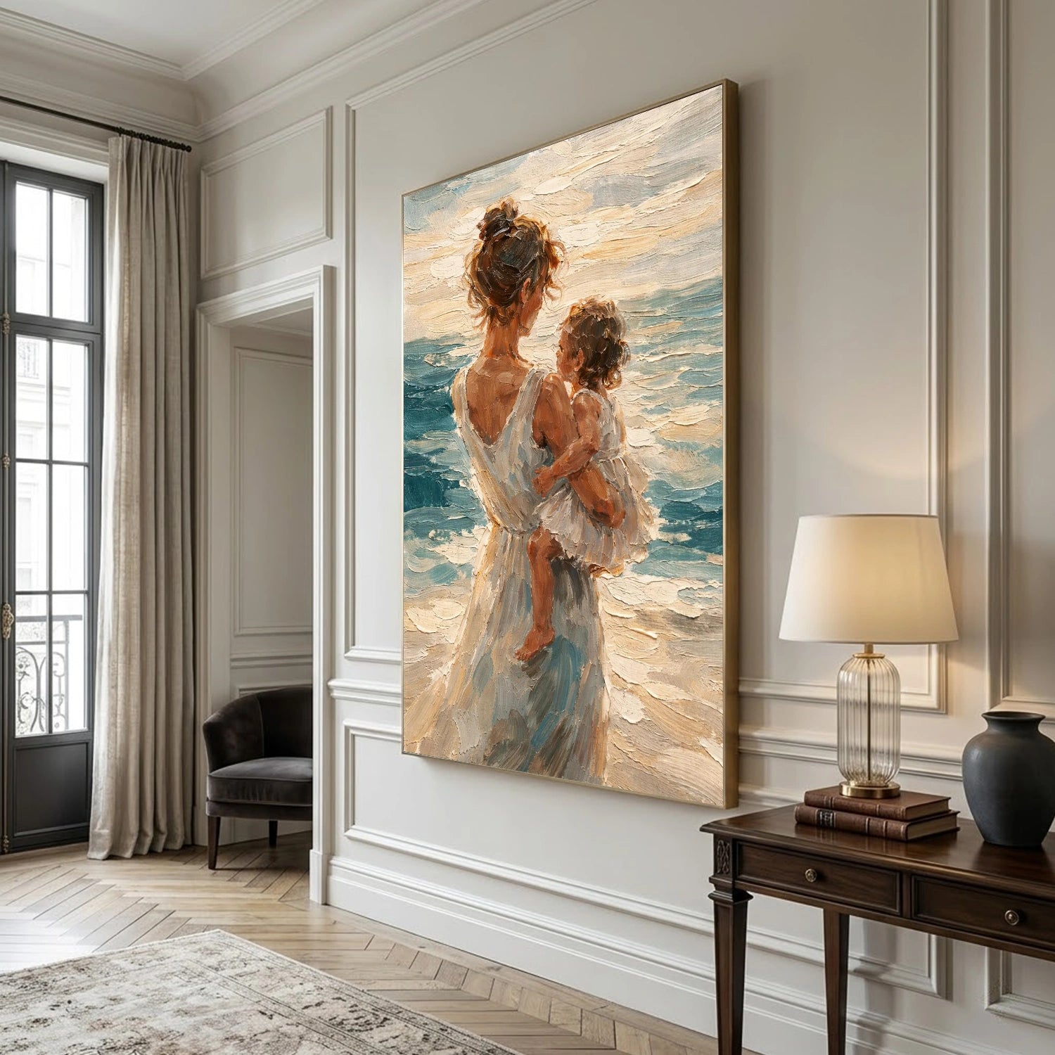 Abstract Portrait Textured Canvas Art #AE156