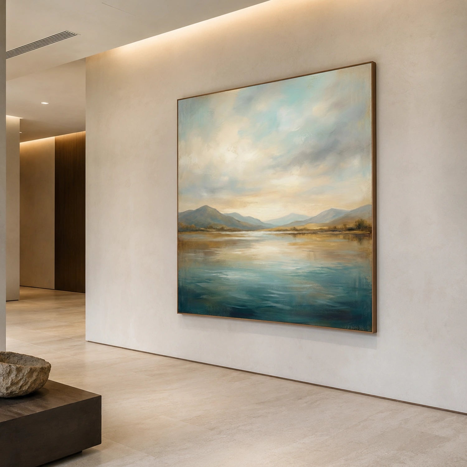 Ocean And Sky Abstract Wall Art #OS173