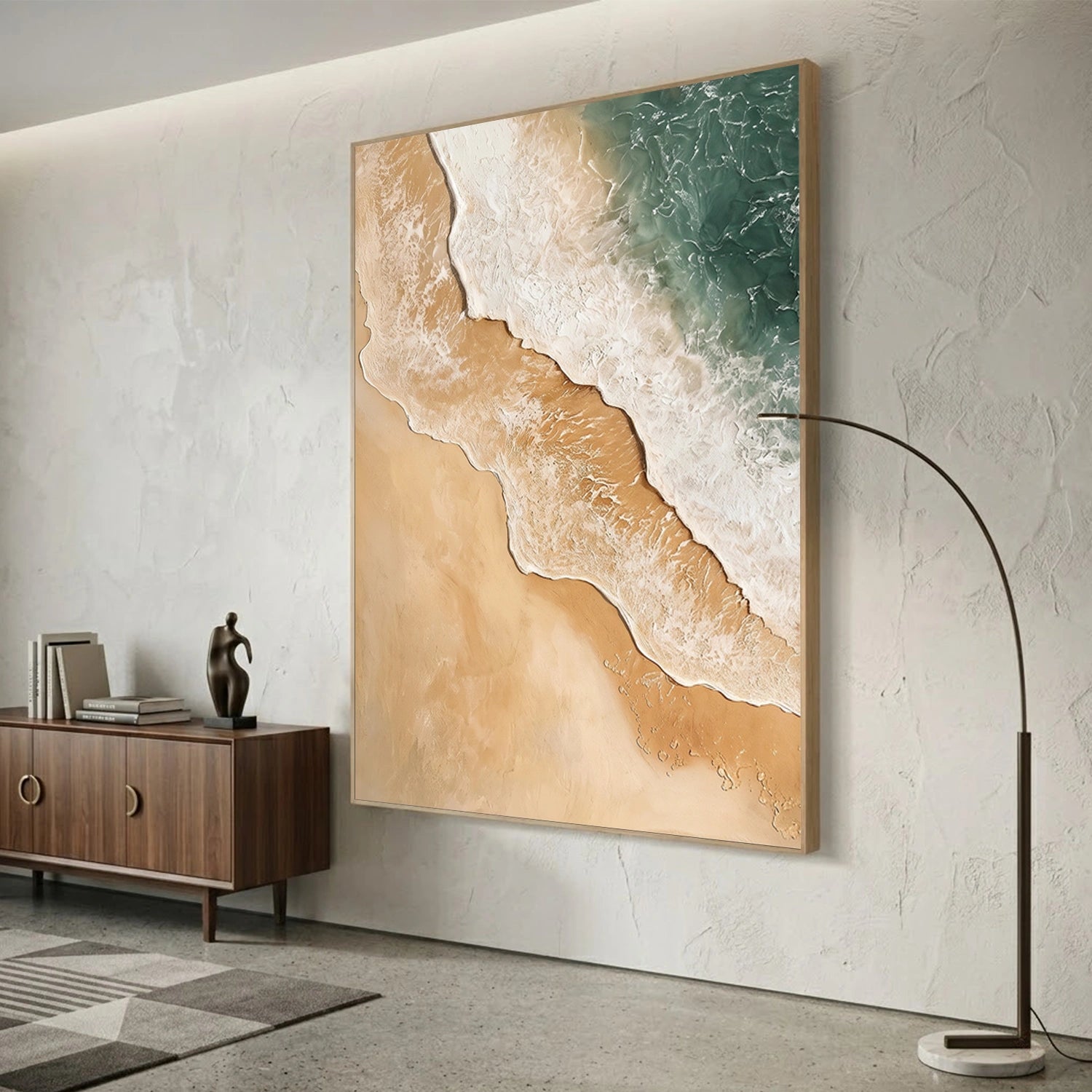 Ocean And Sky Abstract Textured Wall Art #OS168