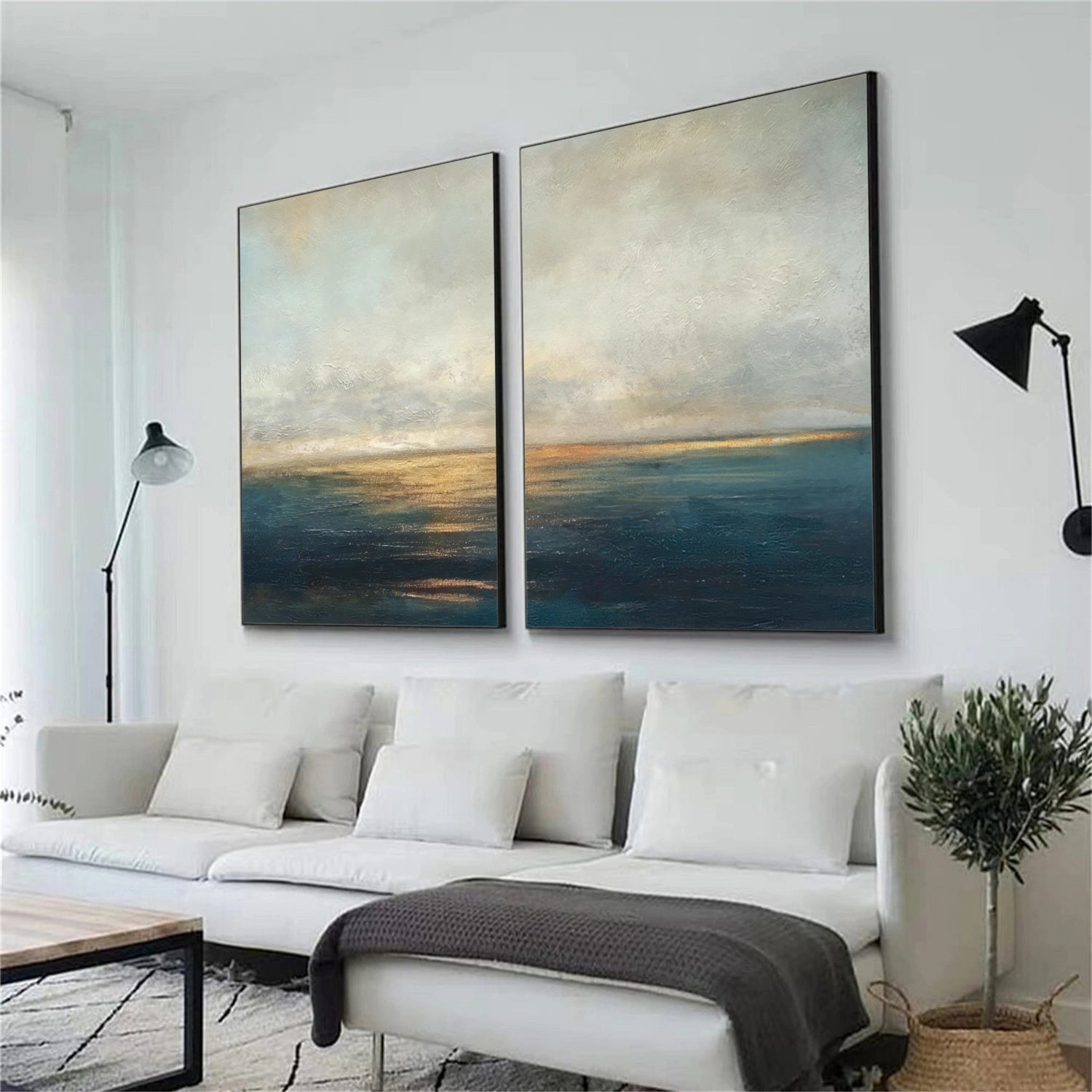 Abstract Canvas Wall Art Set of 2 #AP328