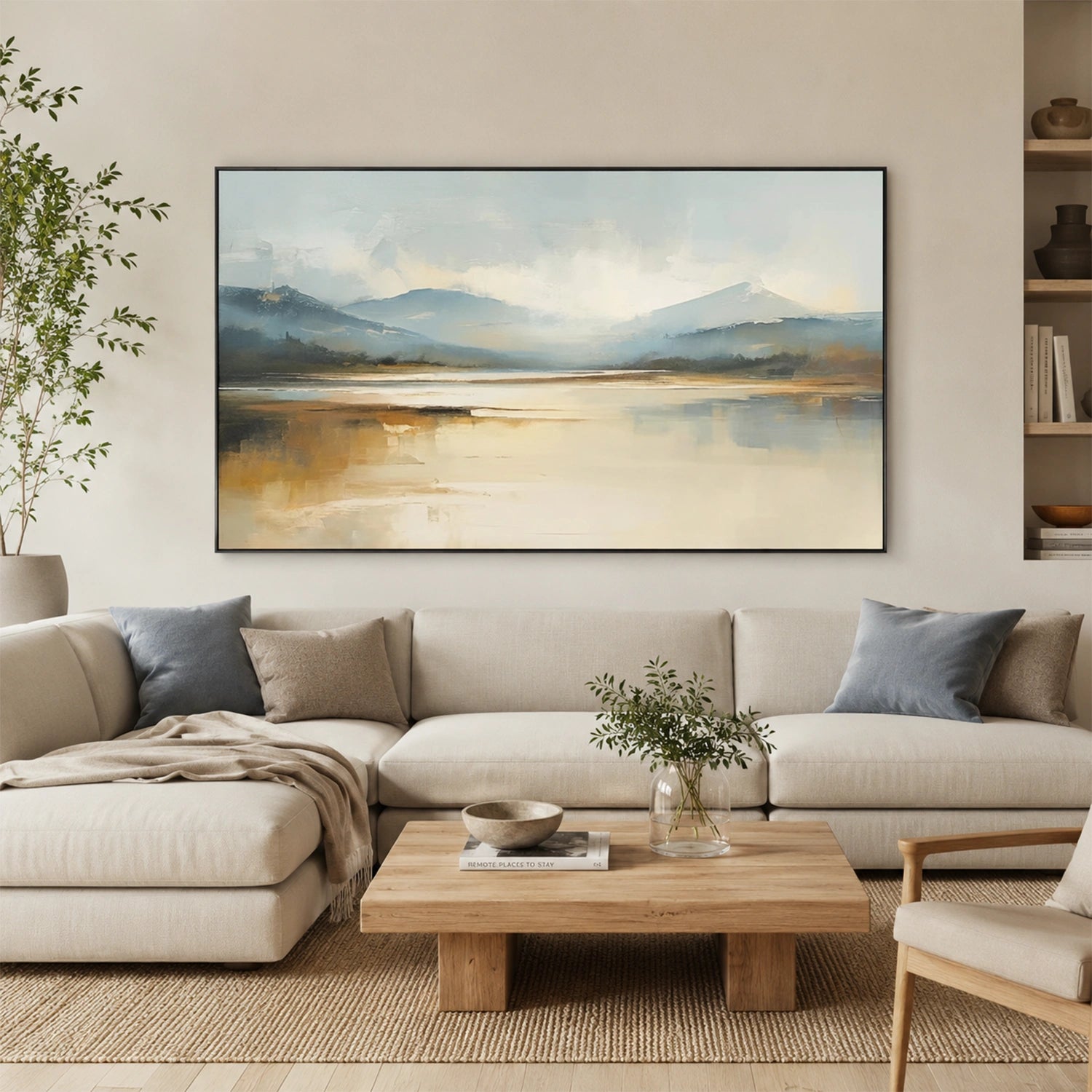 Abstract Mountain Canvas Art #MO067