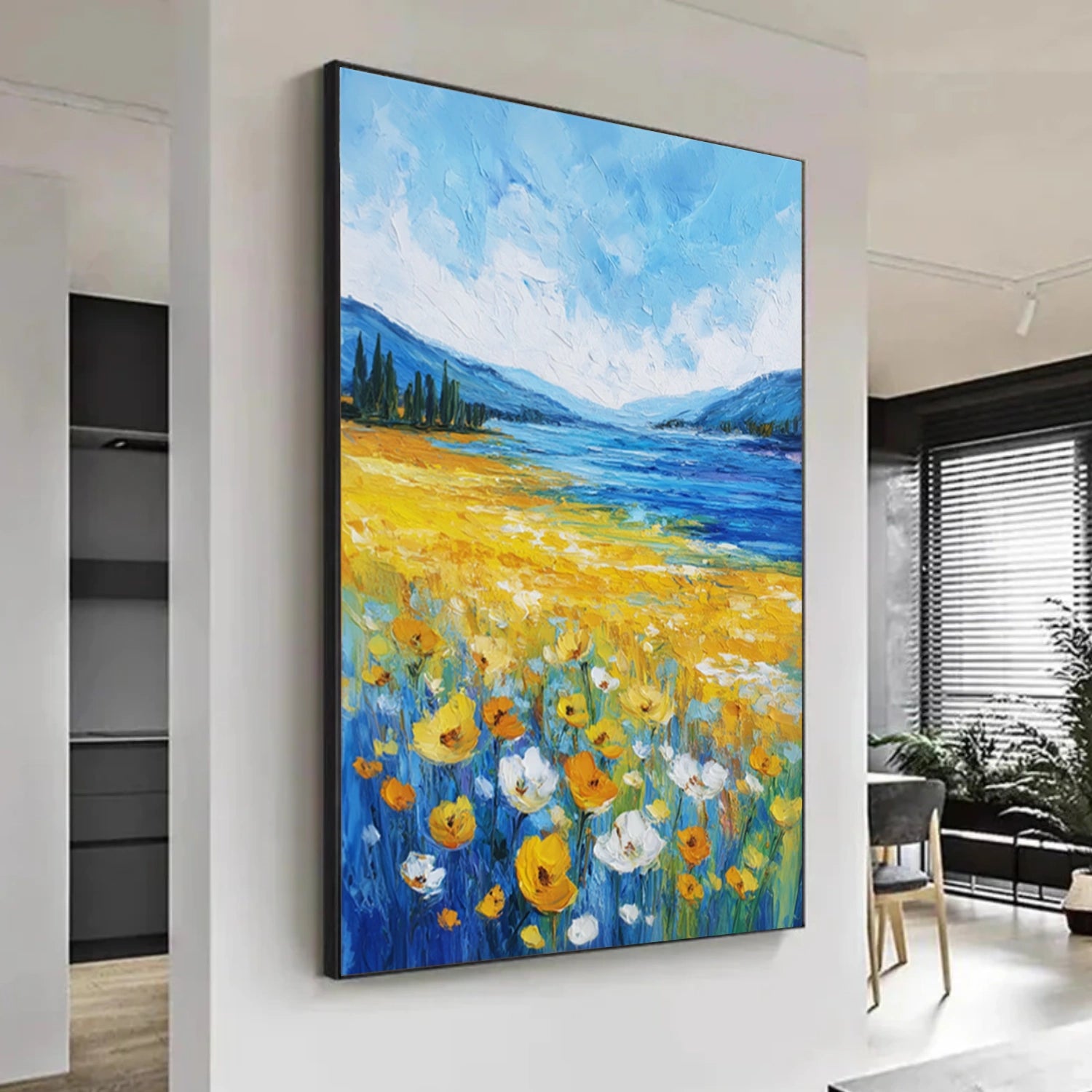 Flower Abstract Textured Wall Art #FP193