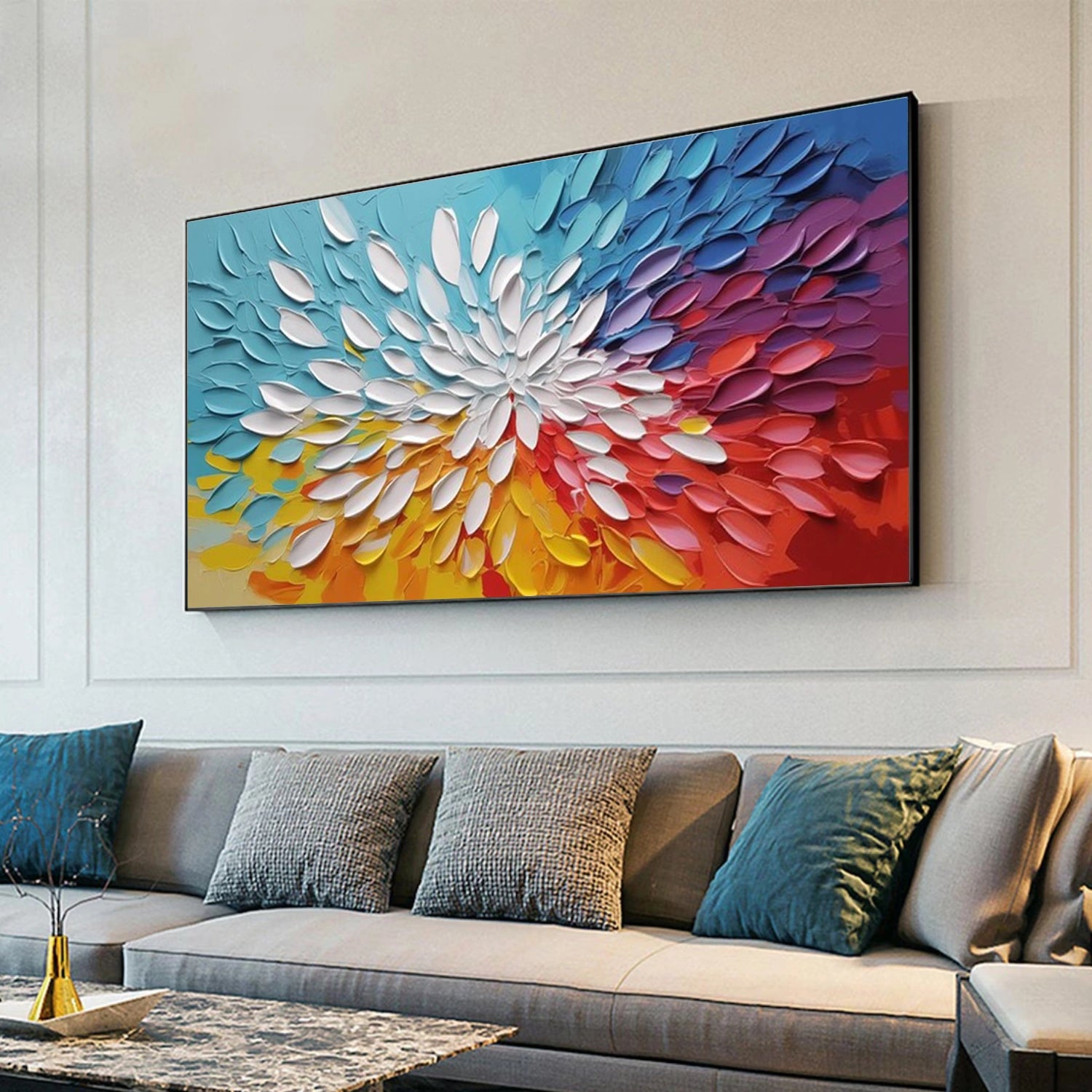 Colorful Abstract Textured Wall Art #AT129