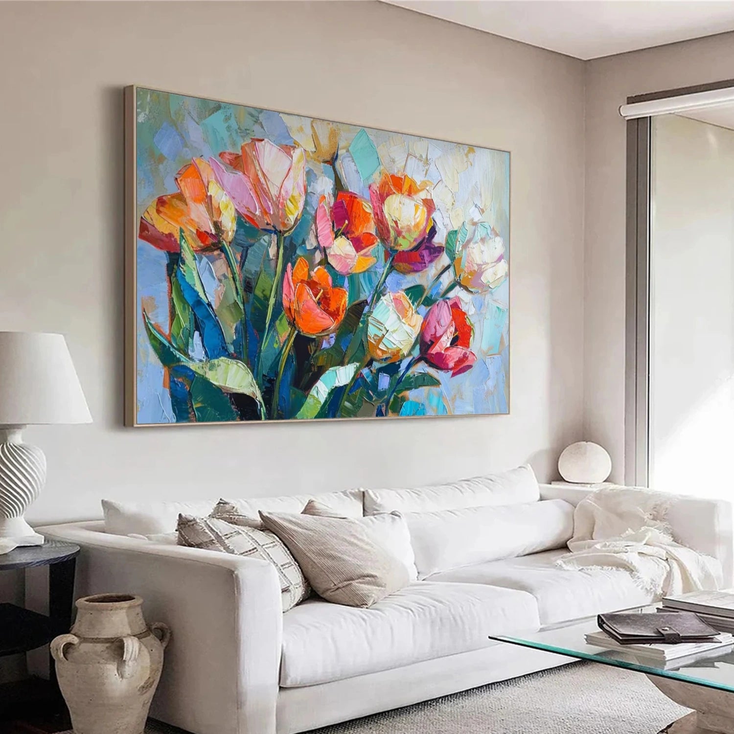 Colorful Flower Abstract Wall Art #FP142