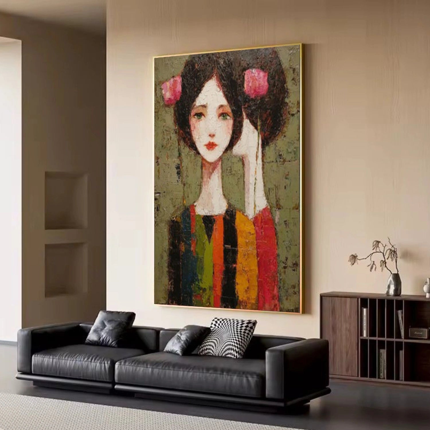 Abstract Portrait Canvas Art #AE093