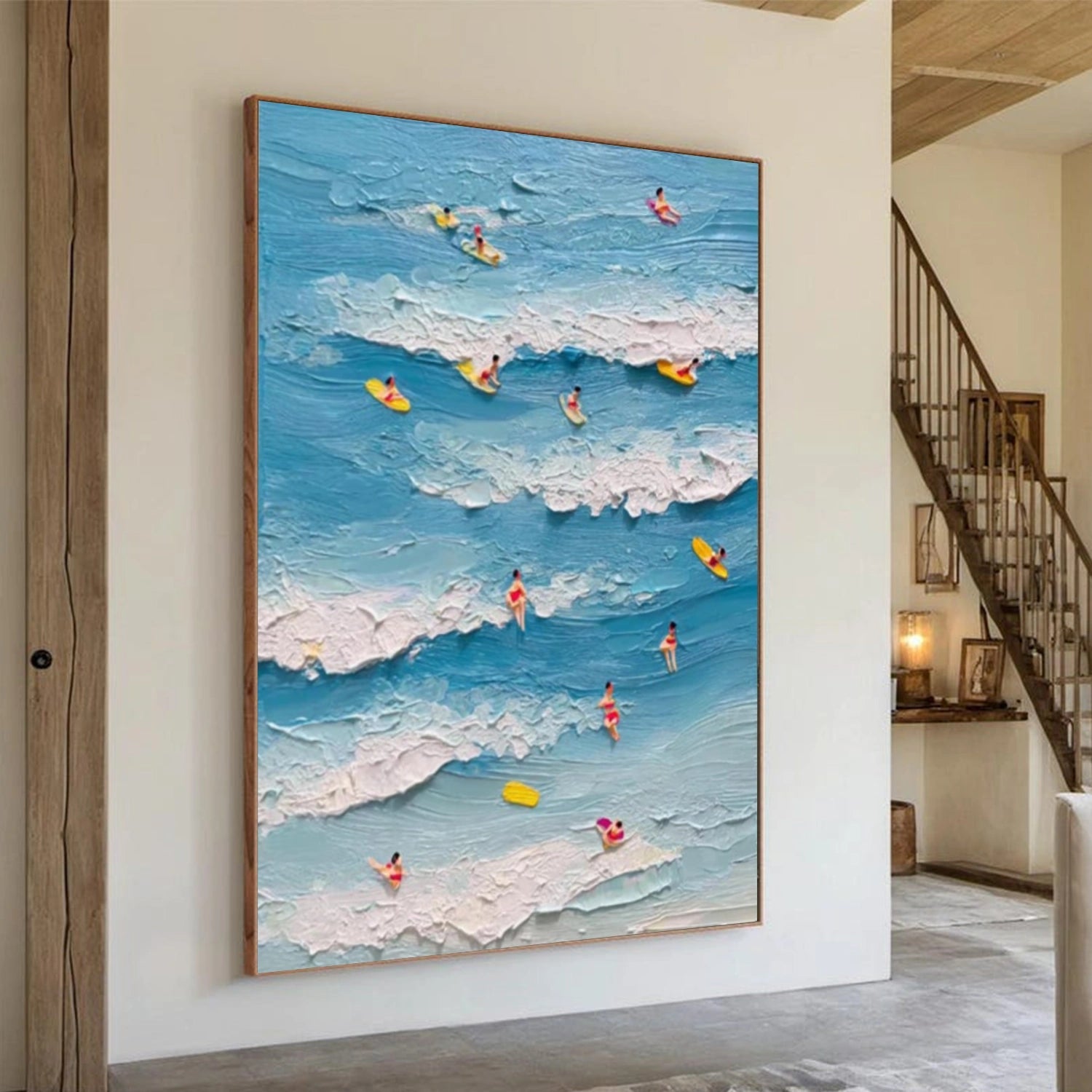 Surfing Sport Textured Wall Art #MS099