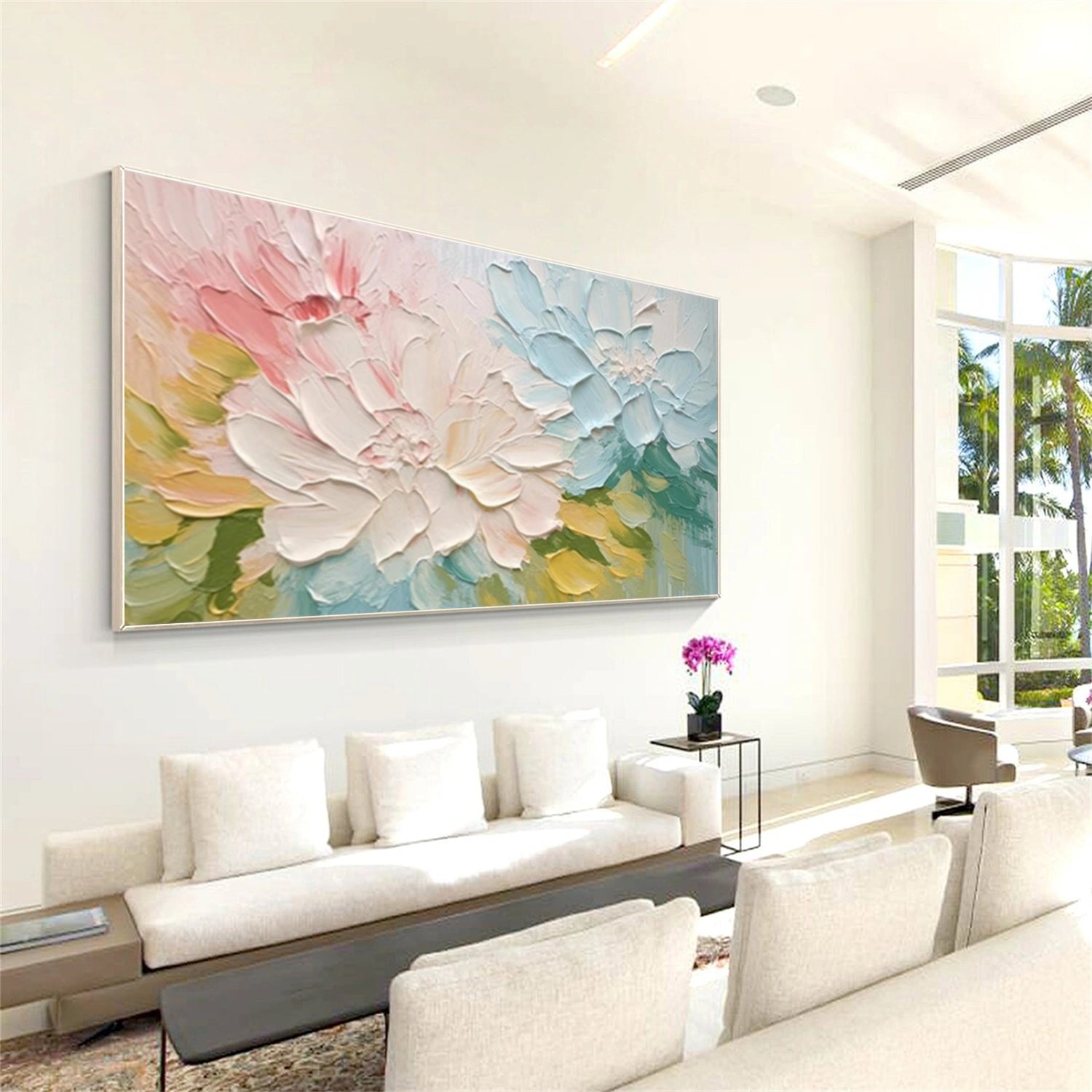Flower Abstract Textured Wall Art #FP174