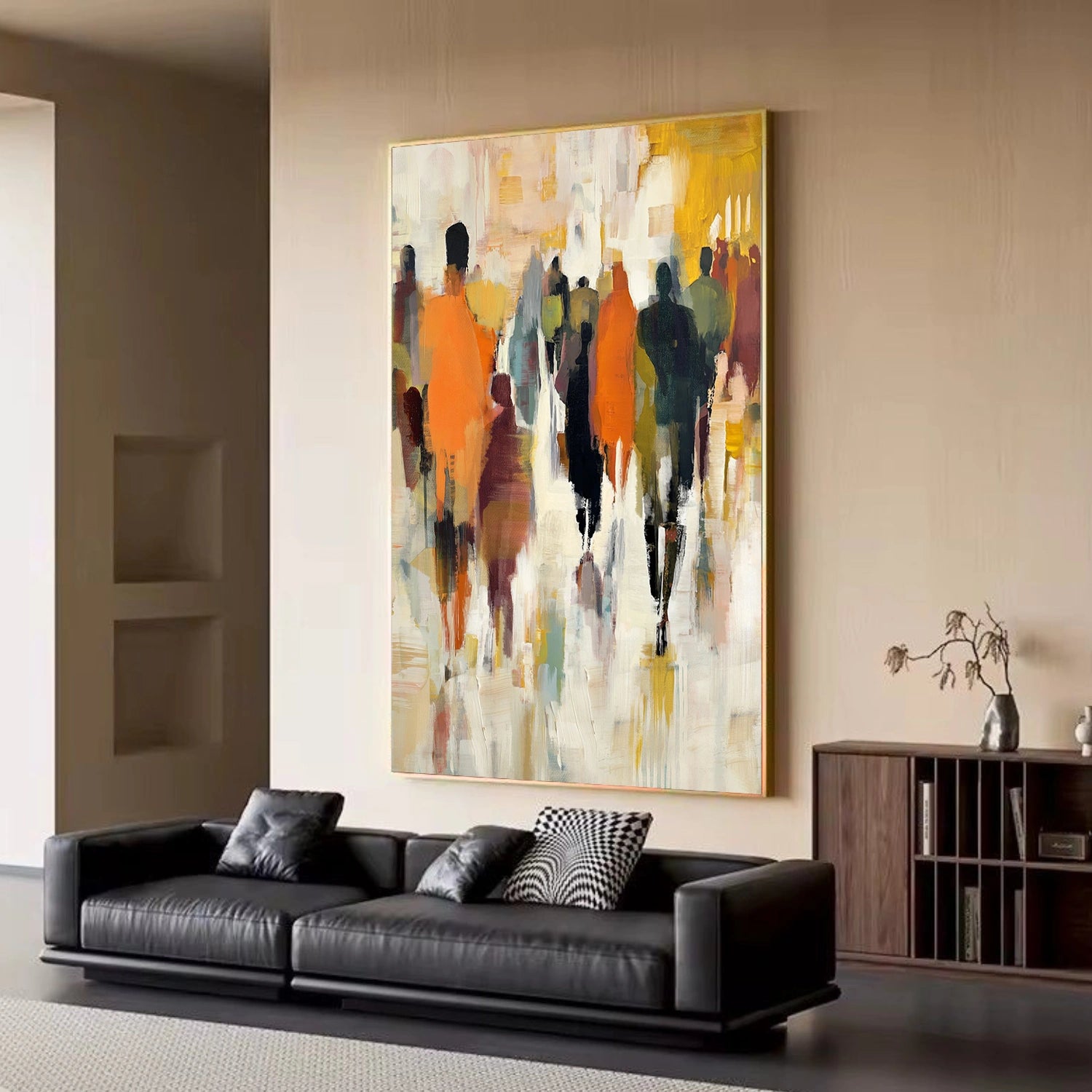 Colorful Abstract People Canvas Art #AE078