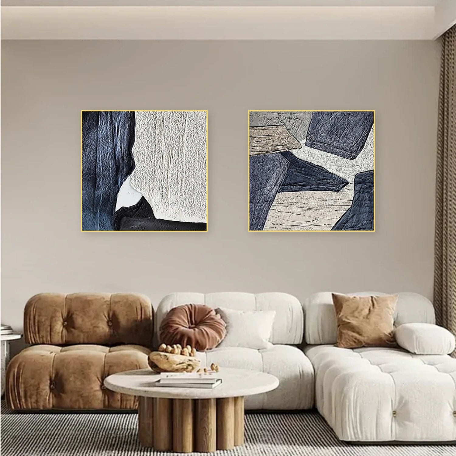 Abstract Canvas Wall Art Set of 2 #AP244