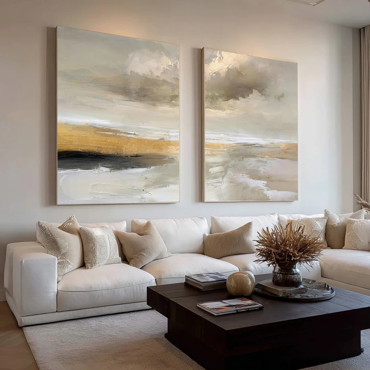 Ocean And Sky Abstract Wall Art Set of 2 #OS122