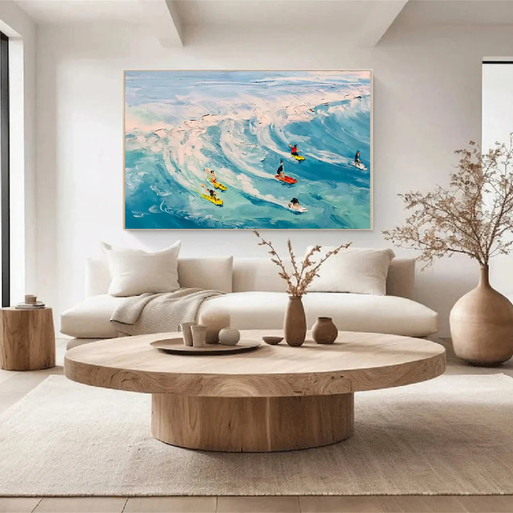 Surfing Sport Textured Wall Art #MS032