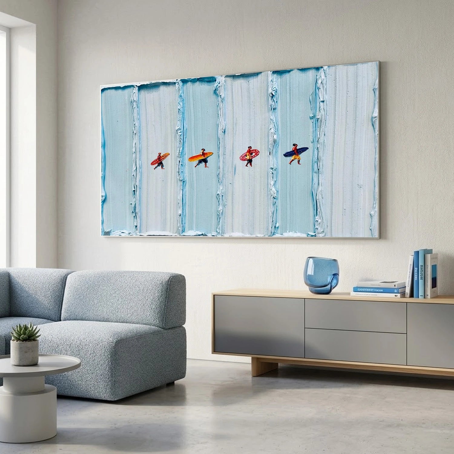 Surfing Sport Textured Wall Art #MS120