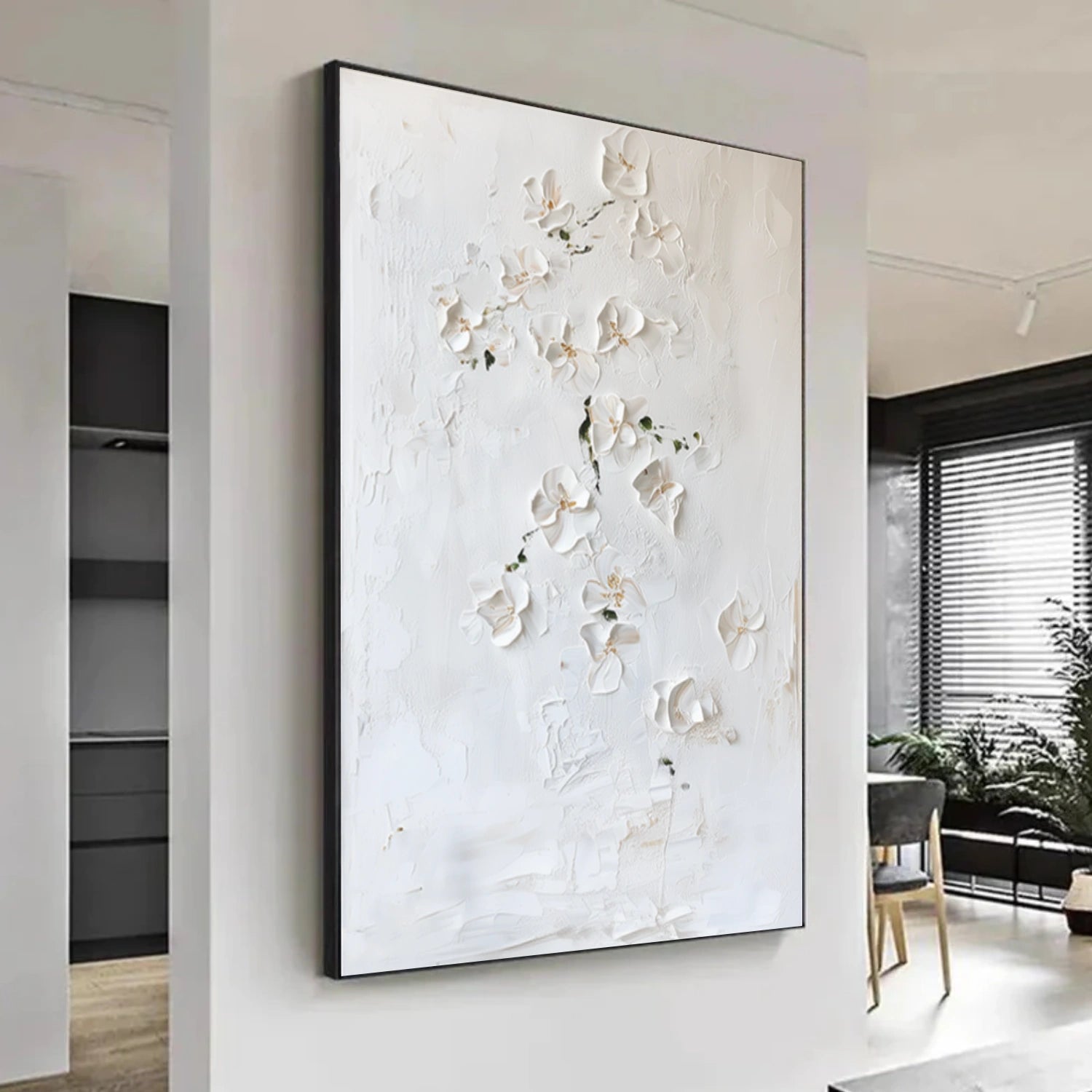 Flower Abstract Textured Wall Art #FP189