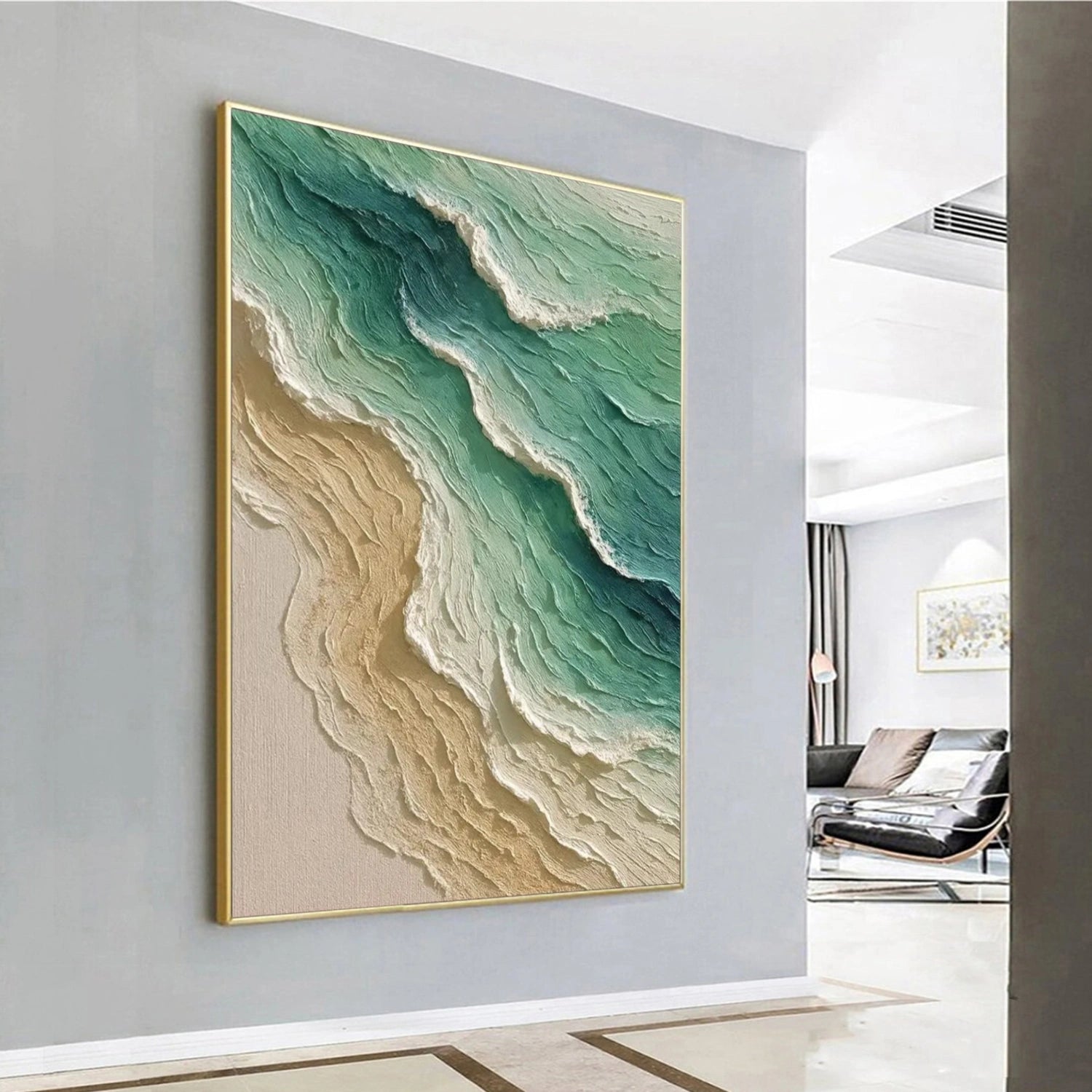 Ocean Abstract Textured Wall Art #OP043