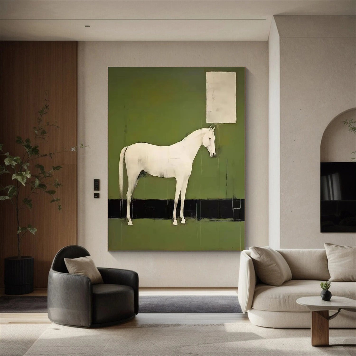 Abstract Animal Horse Wall Art #AC056