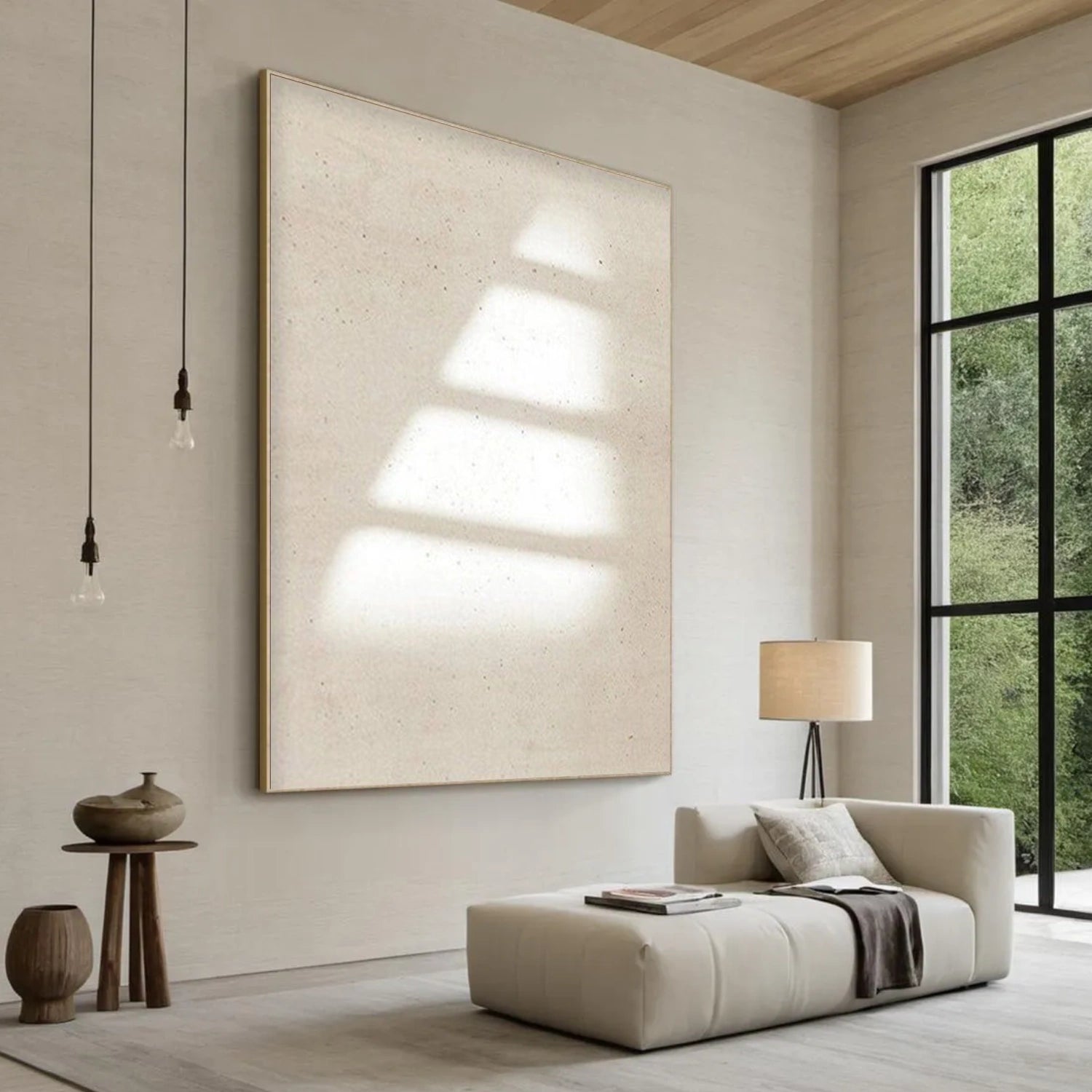 Beige Minimalist Canvas Art #MT202