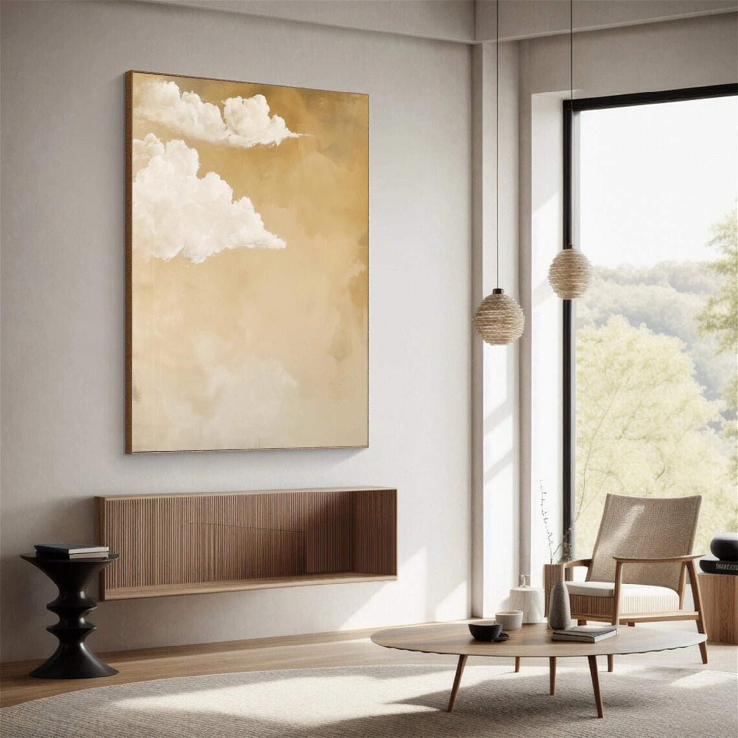 Ocean And Sky Abstract Wall Art #OS089
