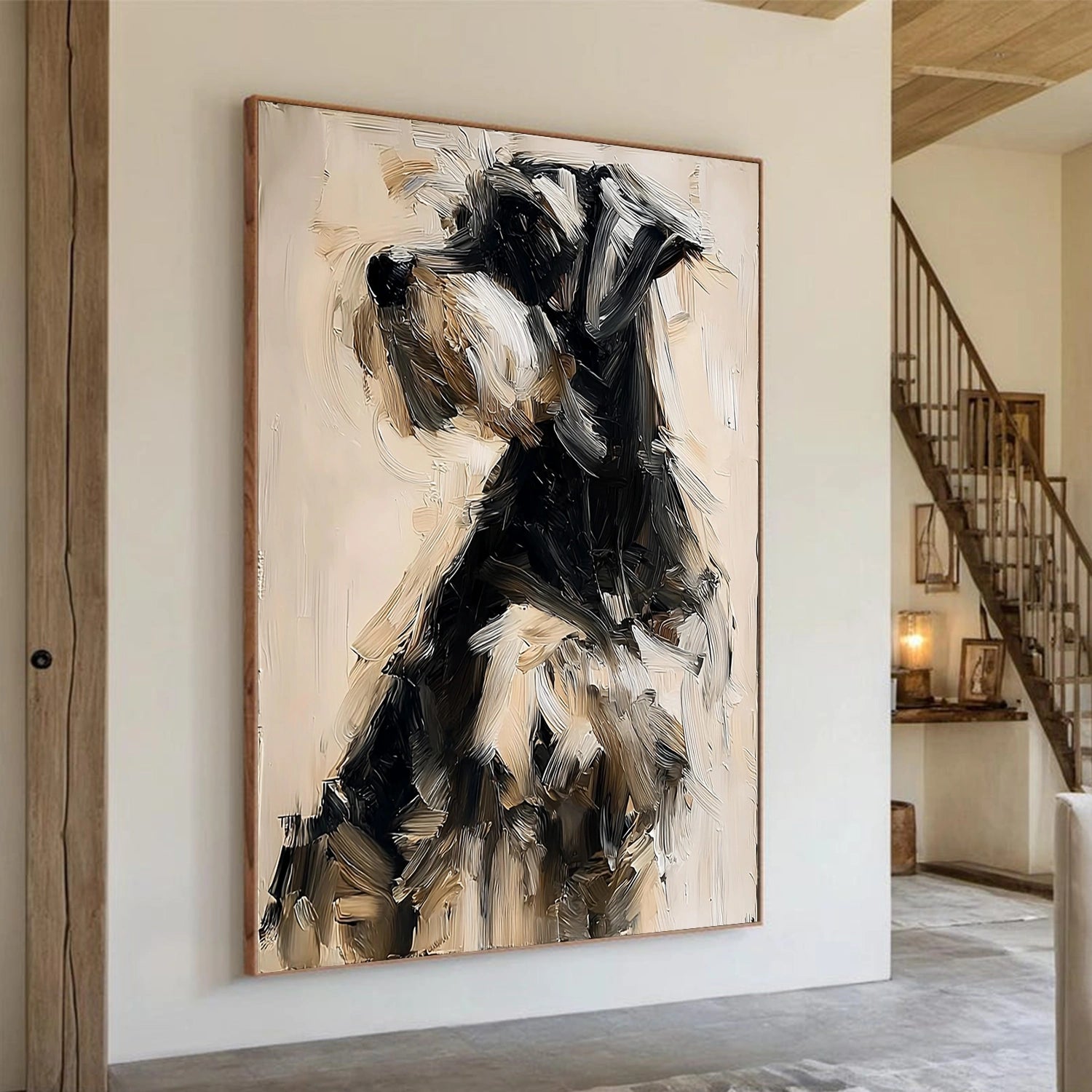 Abstract Animal Dog Textured Wall Art #AC101