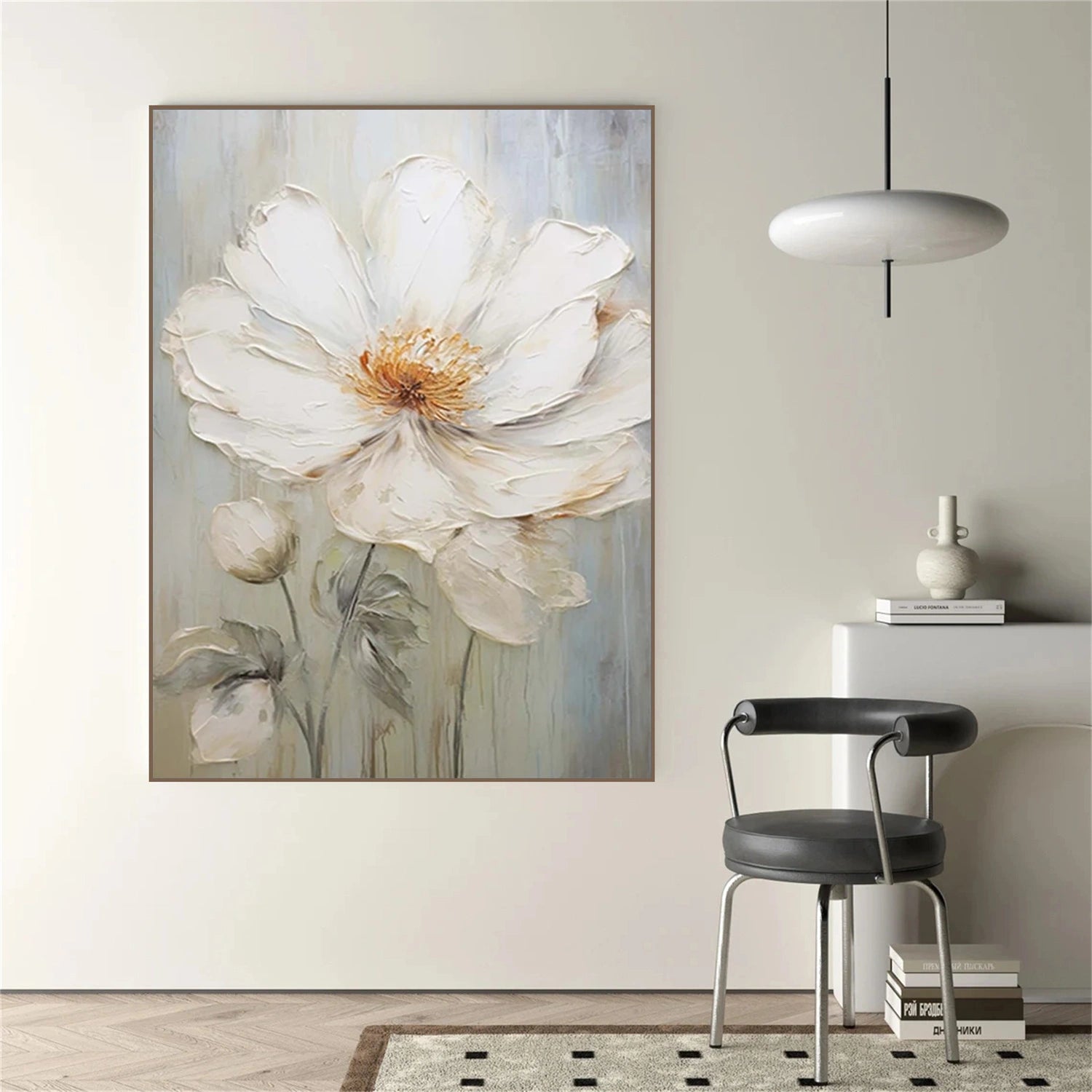 Flower Abstract Textured Wall Art #FP114