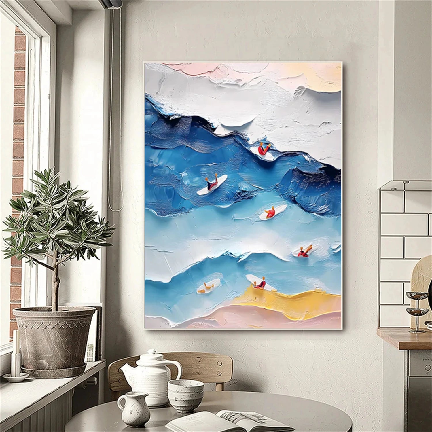 Swimming Sport Textured Wall Art #MS010