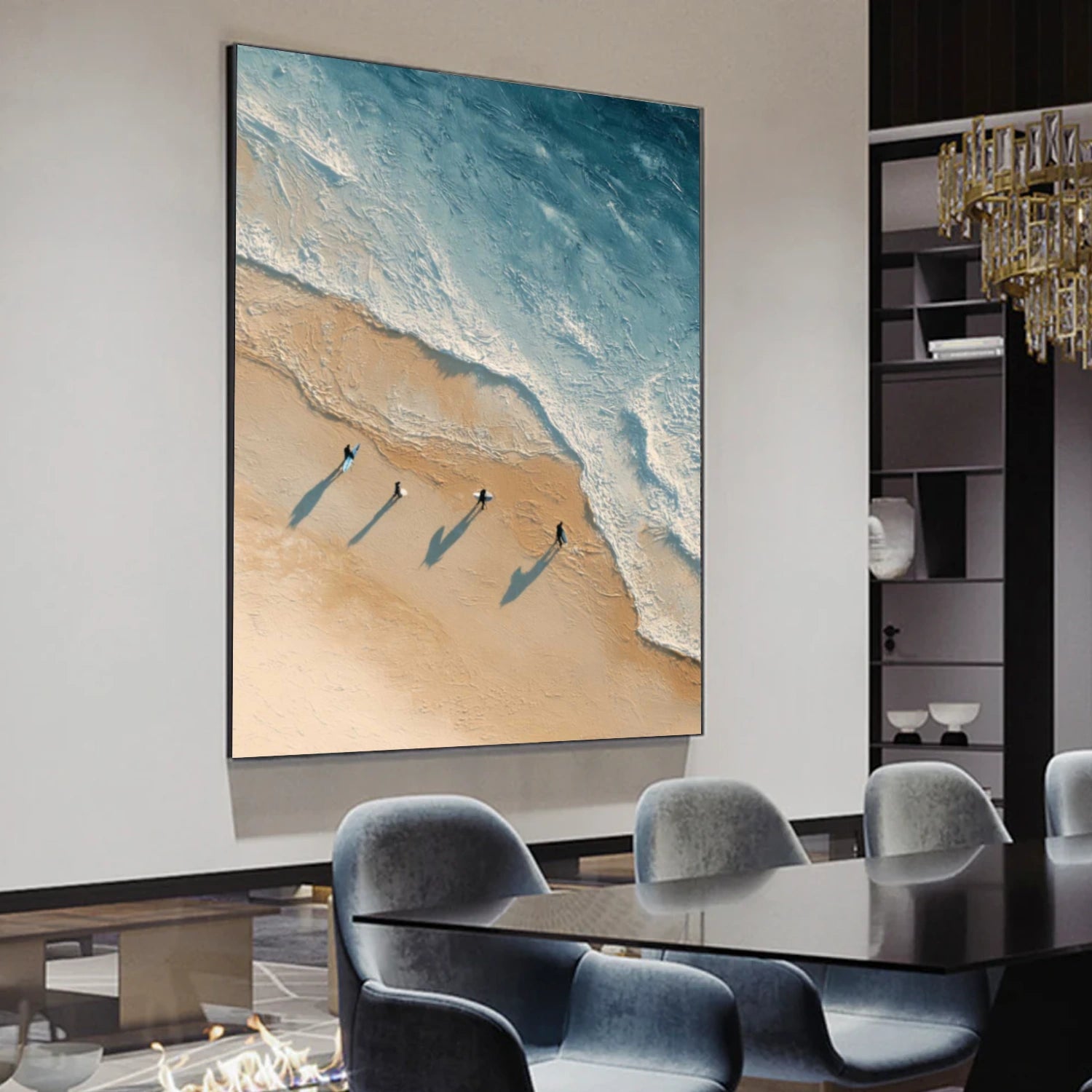 Ocean Abstract Textured Wall Art #OP067