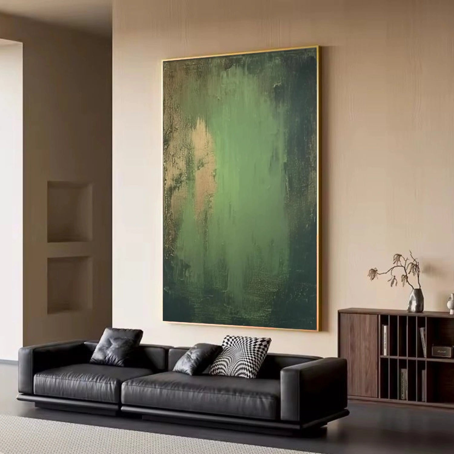 Green Wabi Sabi Canvas Art #WS126