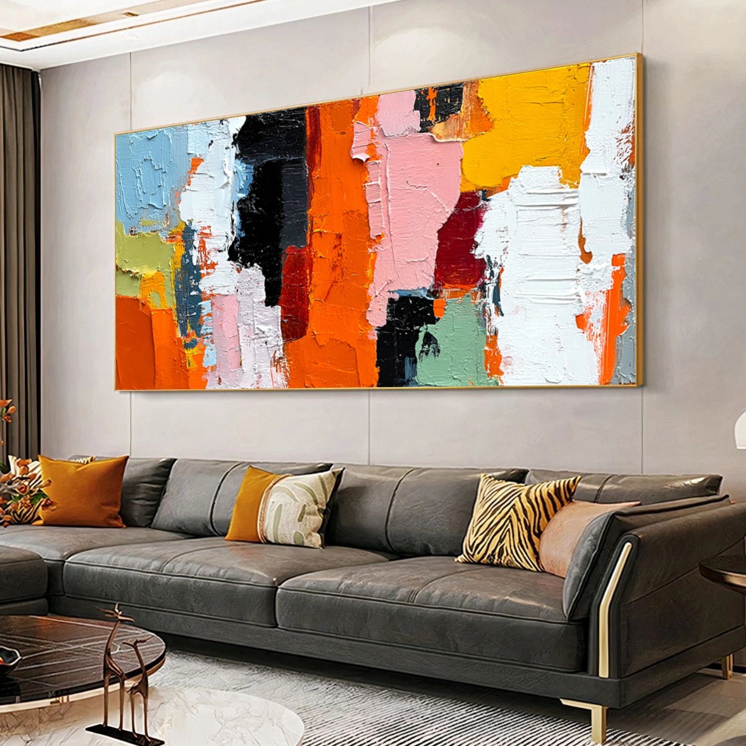 Colorful Abstract Textured Wall Art #AT124