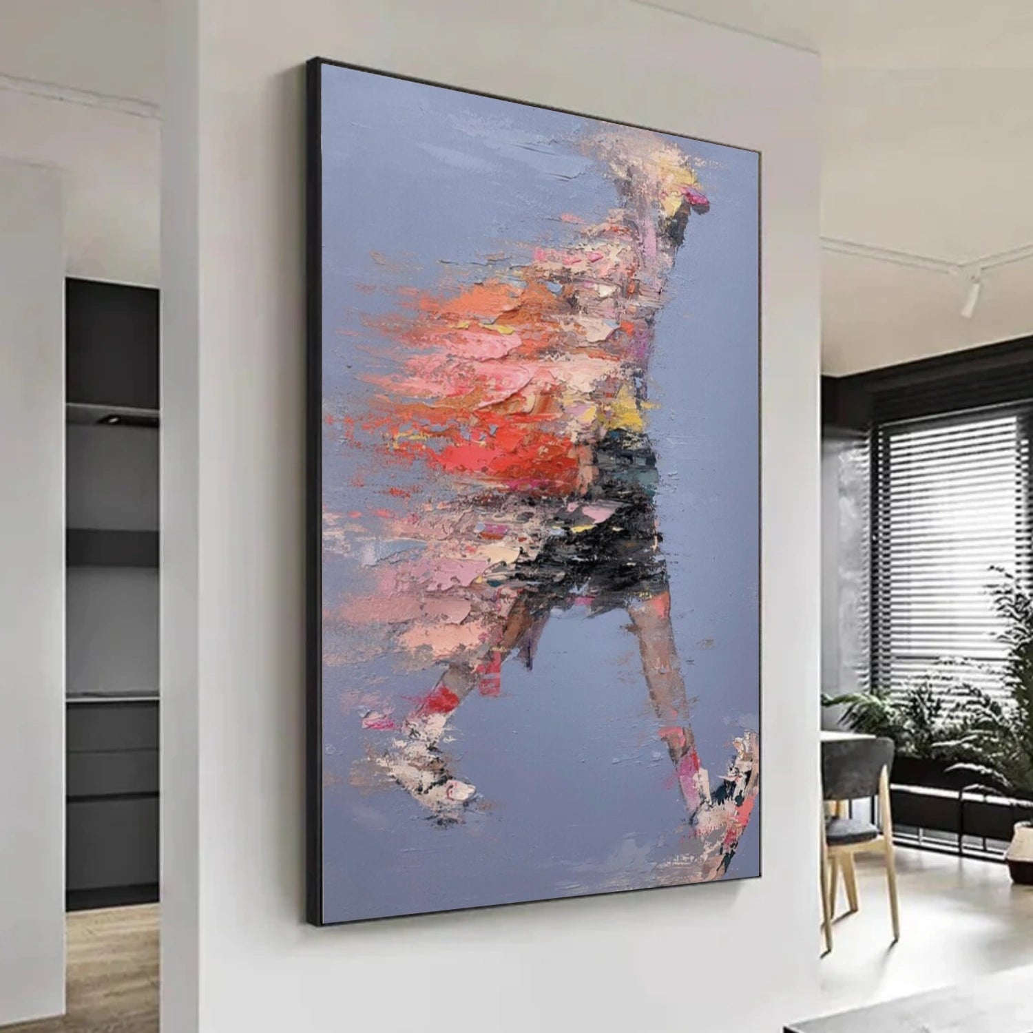 Abstract People Textured Canvas #AE055