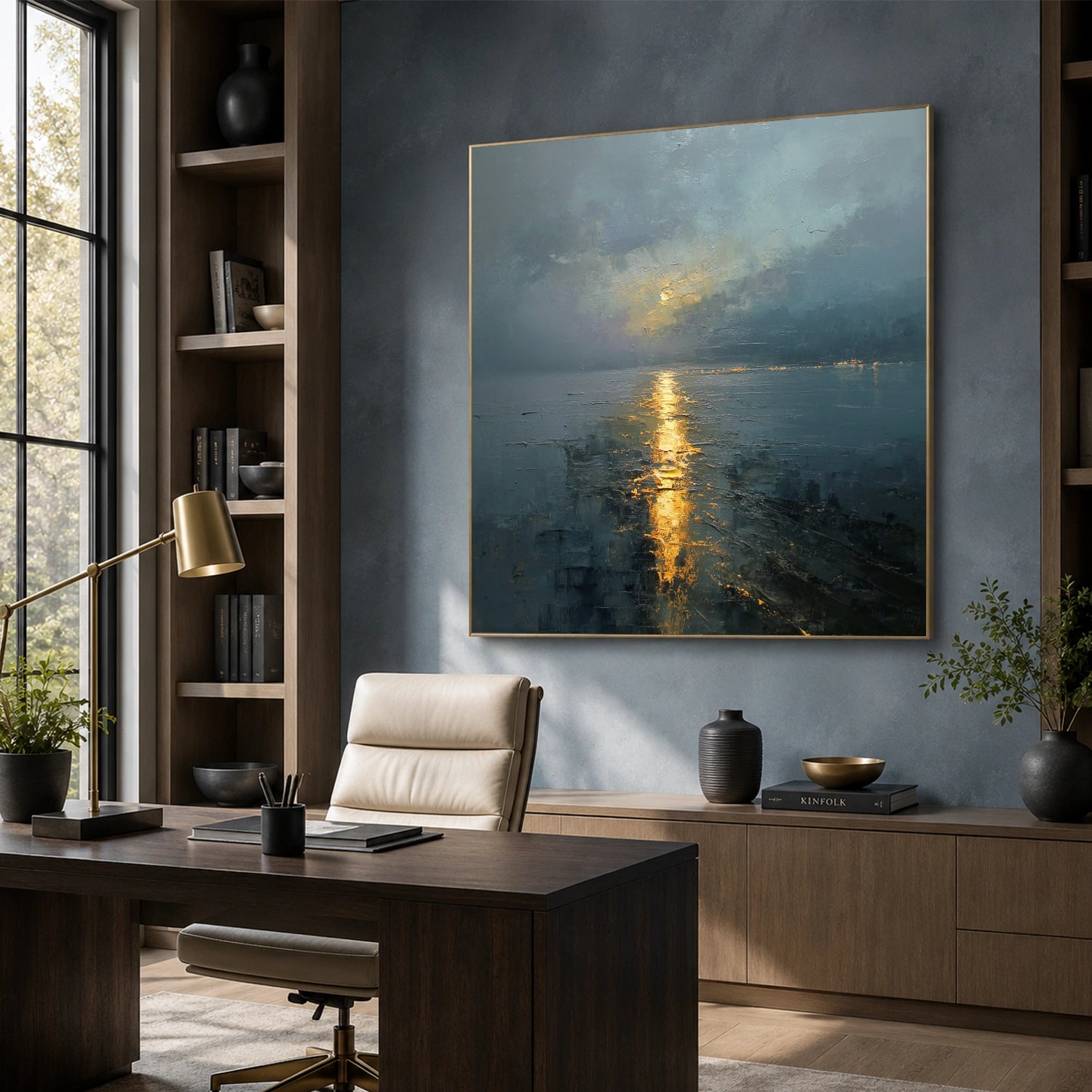 Ocean And Sky Abstract Textured Wall Art #OS170