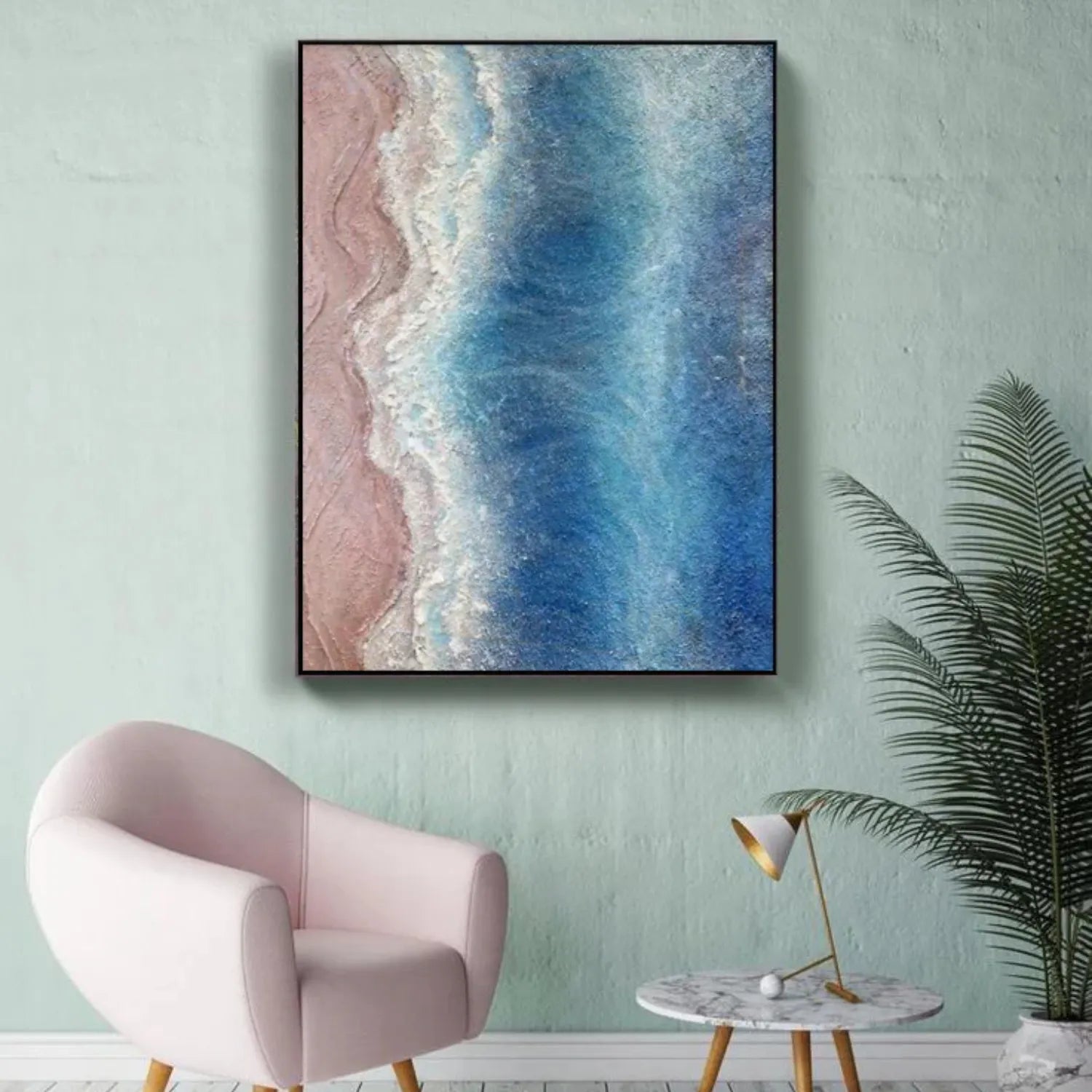 Ocean Textured Painting Canvas #OP007