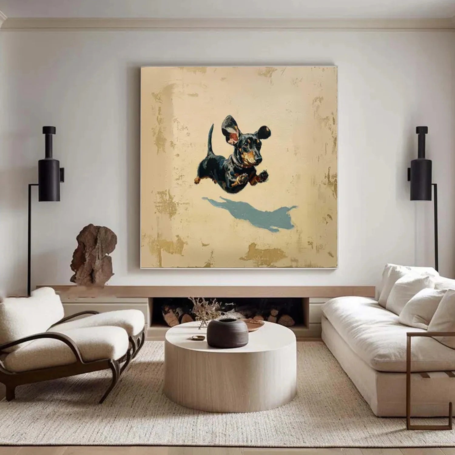 Abstract Animal Dog Wall Art #AC071