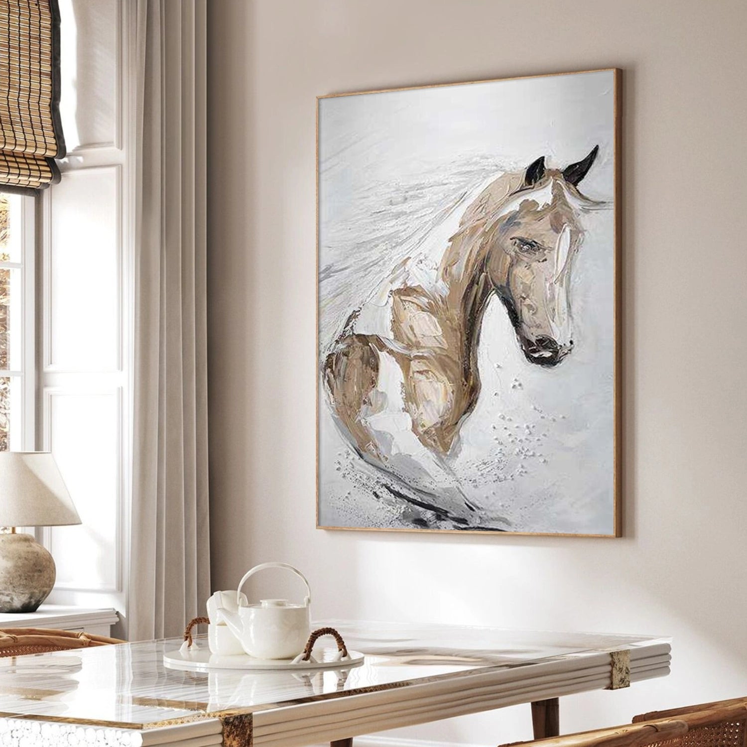 Abstract Animal Horse Textured Wall Art #AC068