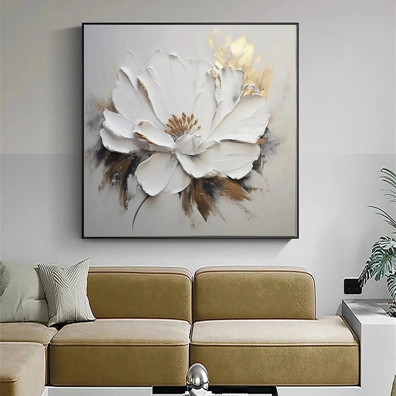 Flower Textured Painting Canvas #FP047