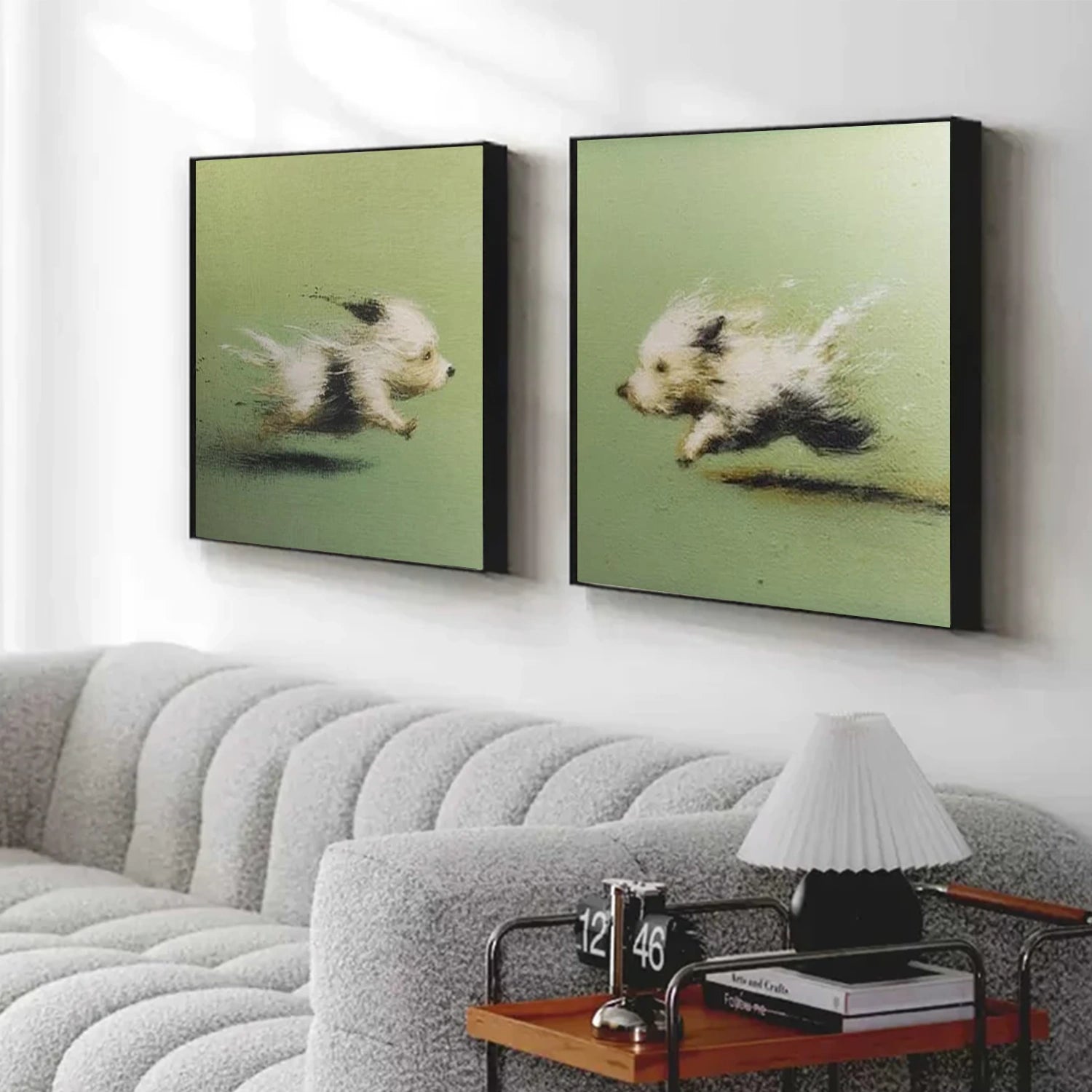 Abstract Animal Dog Wall Art Set of 2 #AC114