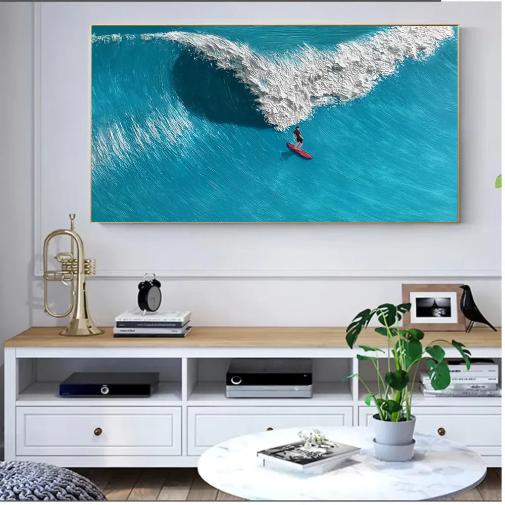 Surfing Sport Textured Wall Art #MS027