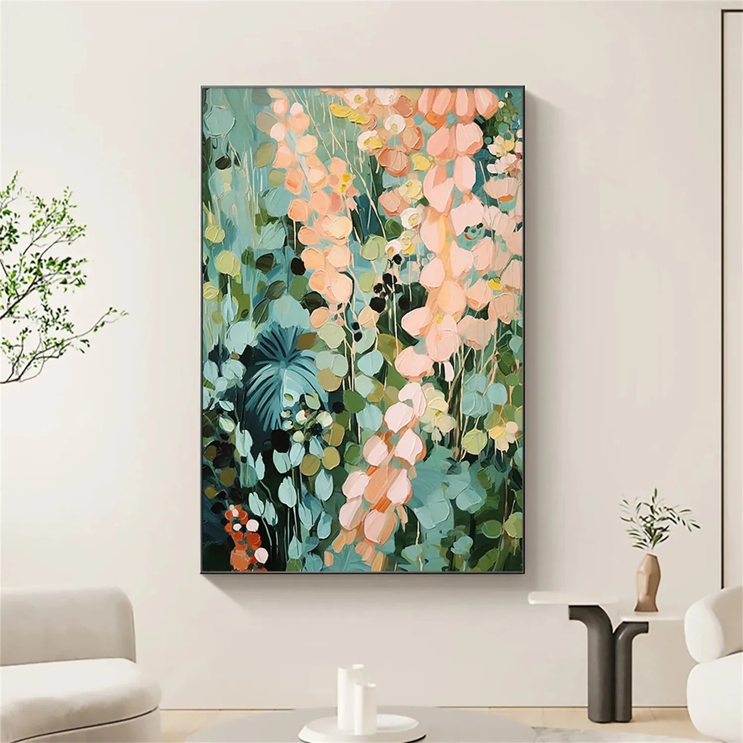 Colorful Flower Textured Painting Canvas #FP016