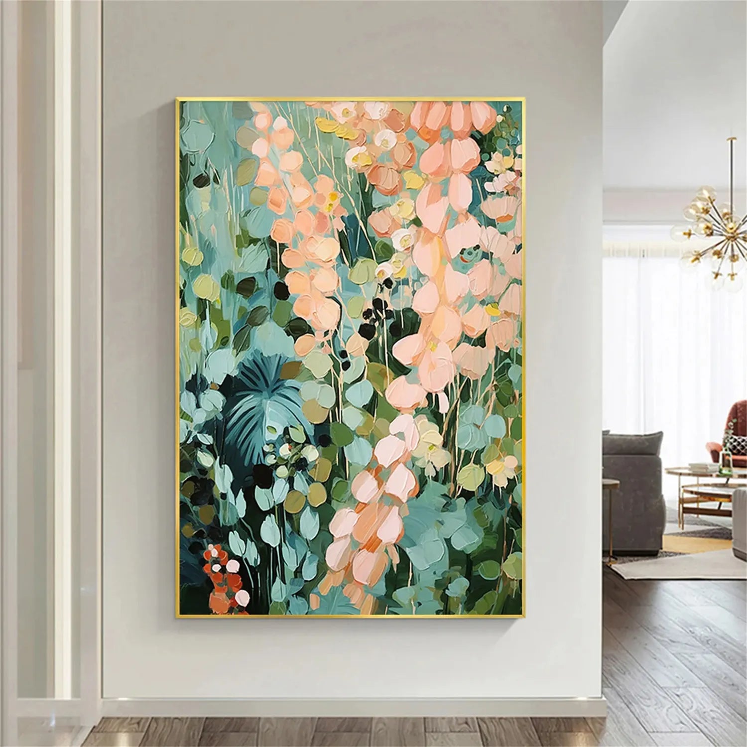 Colorful Flower Textured Painting Canvas #FP016