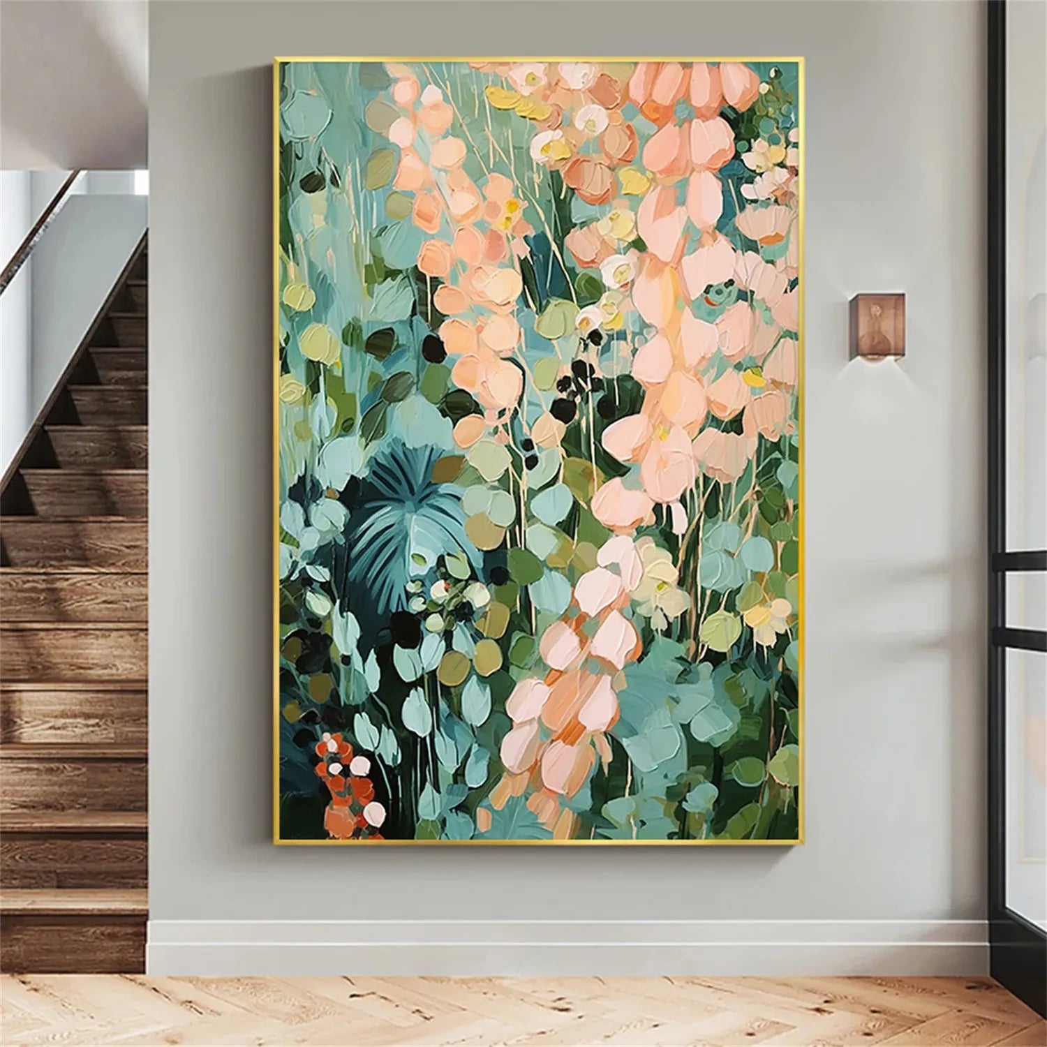 Colorful Flower Textured Painting Canvas #FP016