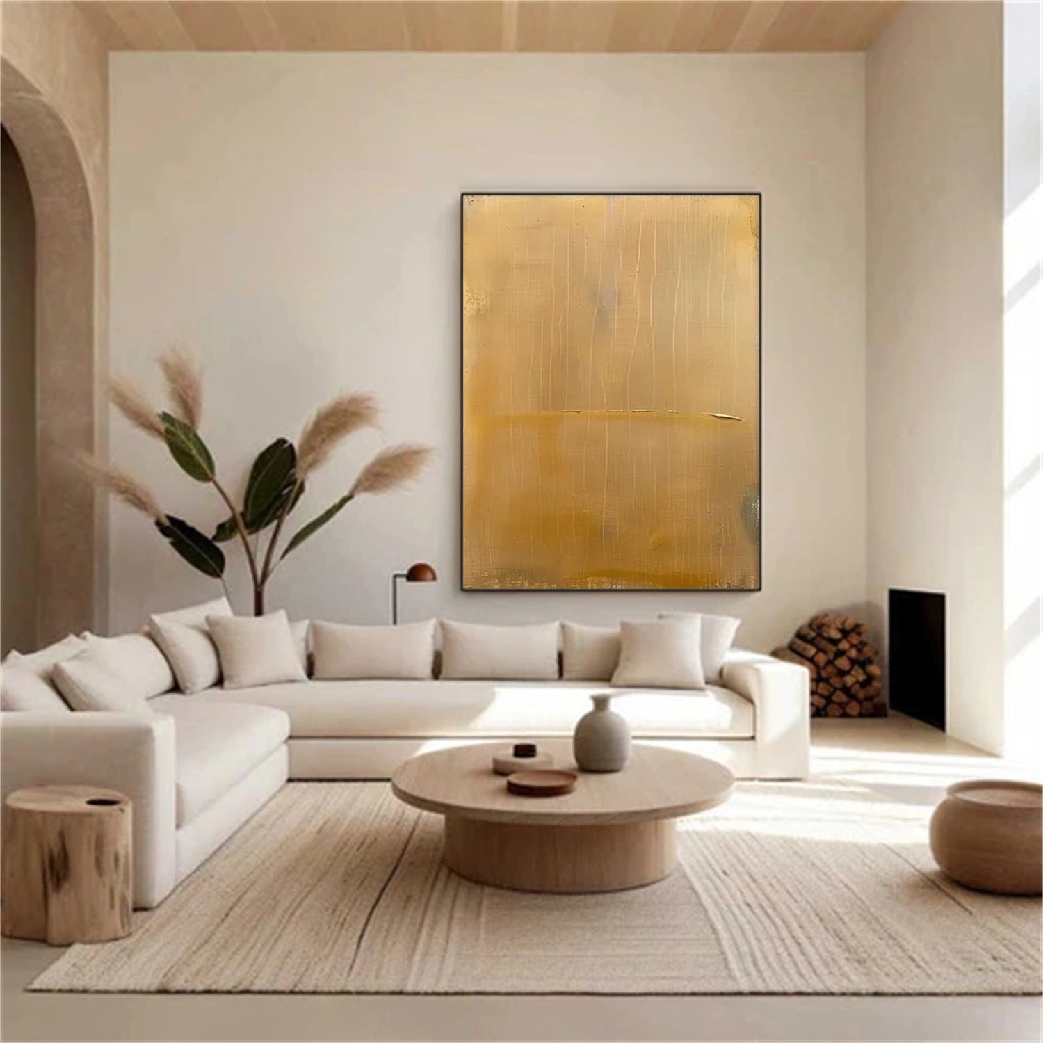Orange and Yellow Minimalist Canvas Art #MT164