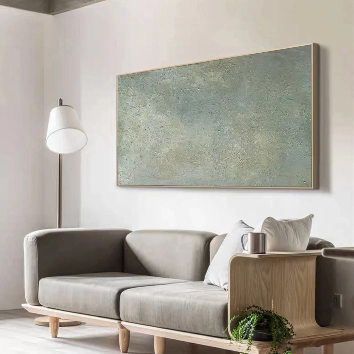 Green Minimalist Canvas Art #MT150