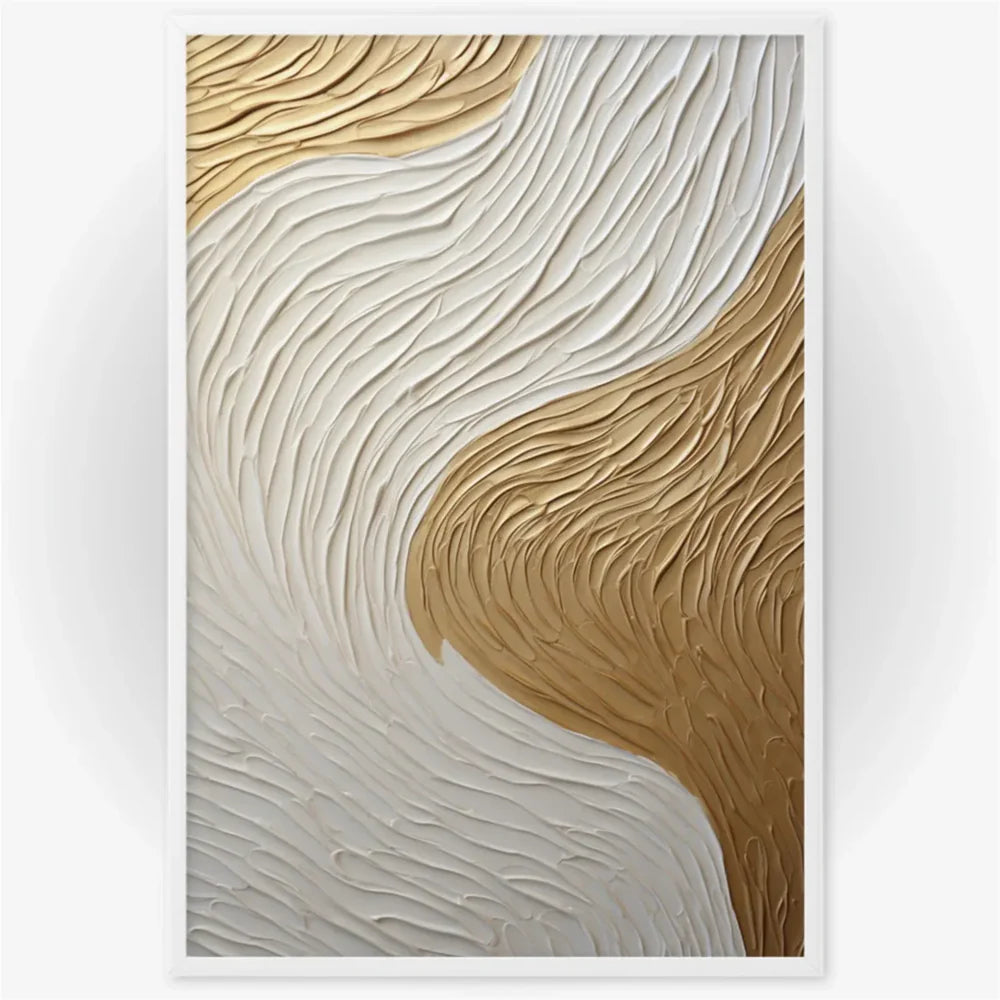 White Minimalist Textured Canvas #MT100