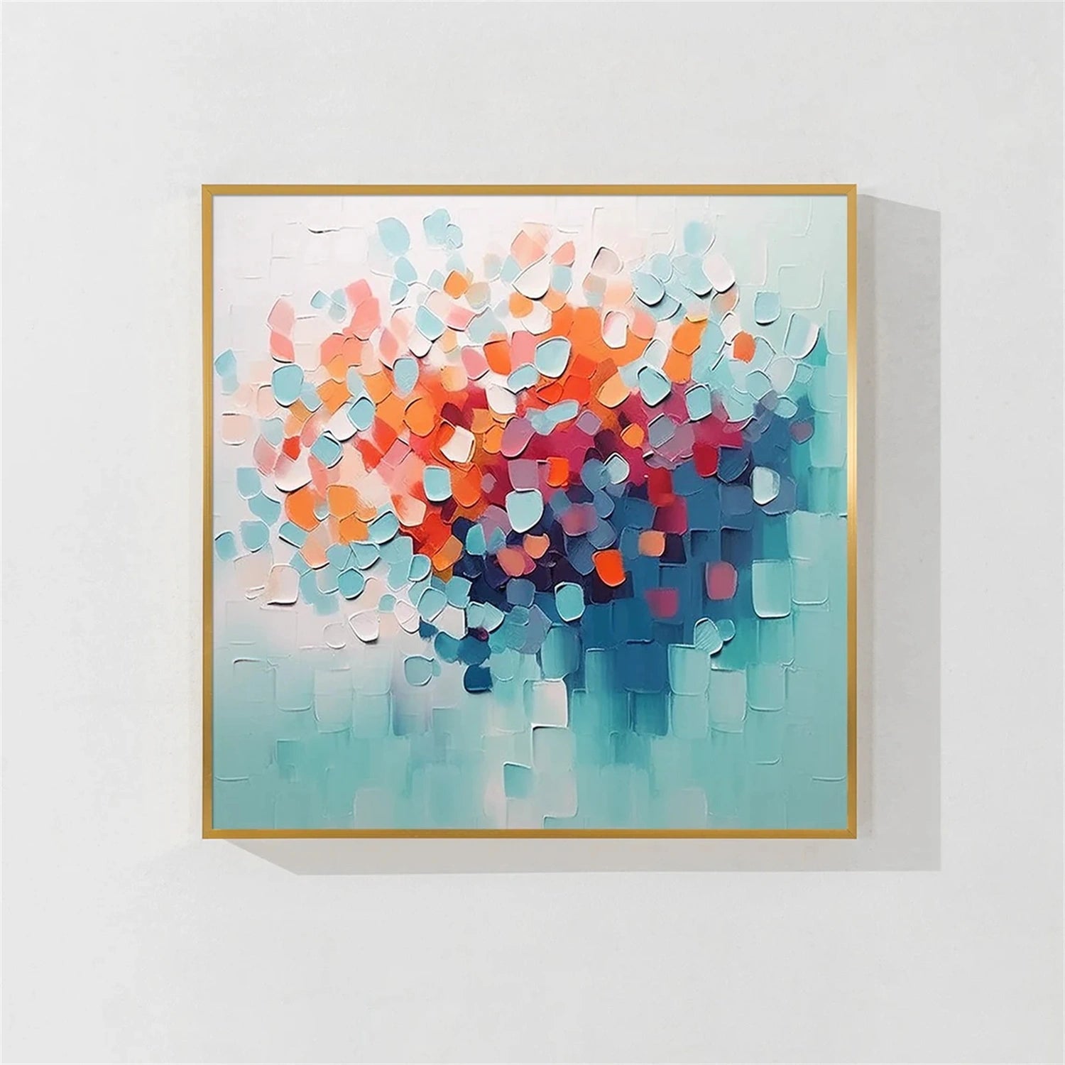 Colorful Abstract Textured Painting Canvas #AT078